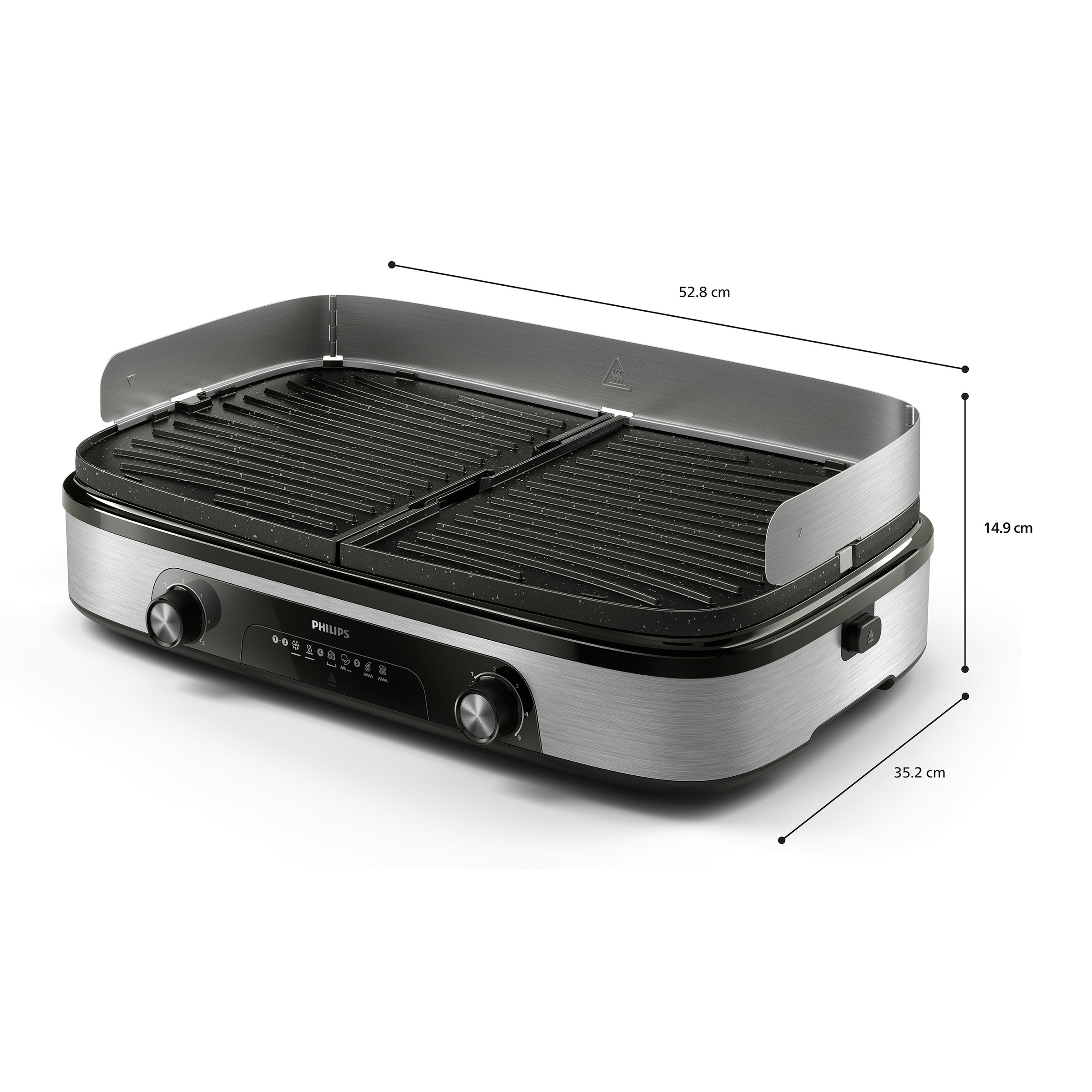 Philips Tischgrill »HD6222/90 5000 Series, 2 Heizzonen, wendbare Platten«, günstig online kaufen