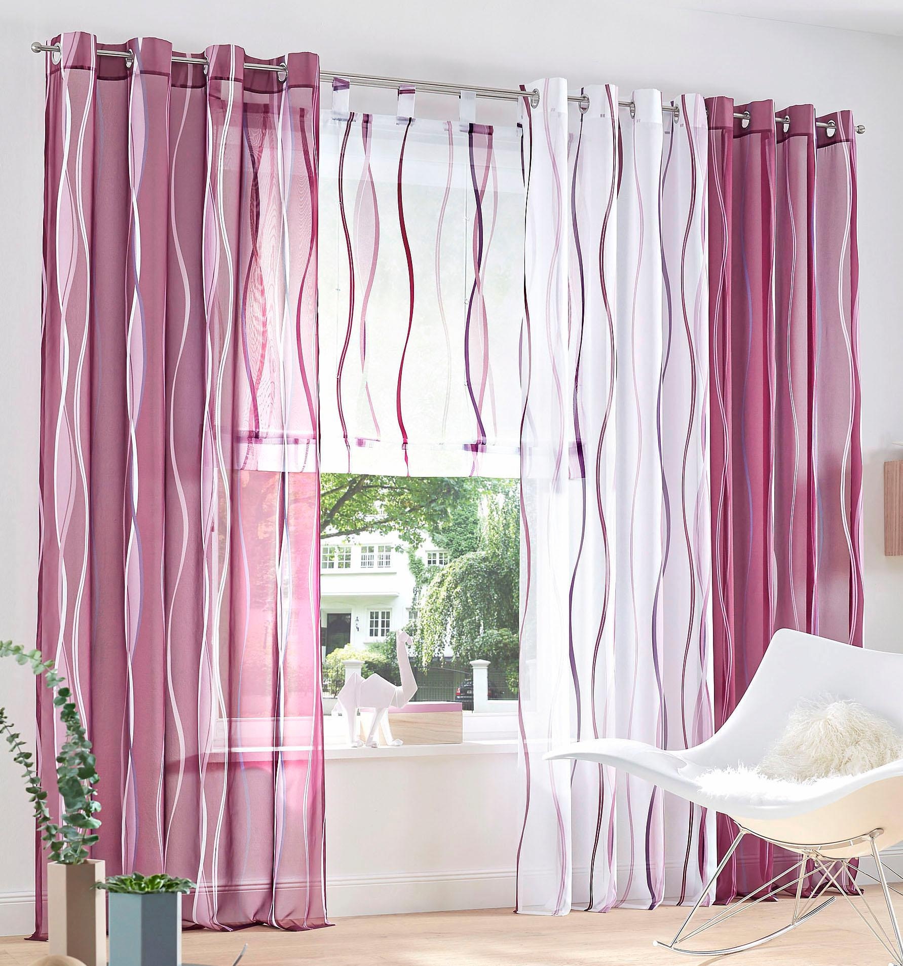 home Polyester Raffrollo Transparent, »Dimona«, mit bequem bestellen und Voile, Schlaufen, my schnell