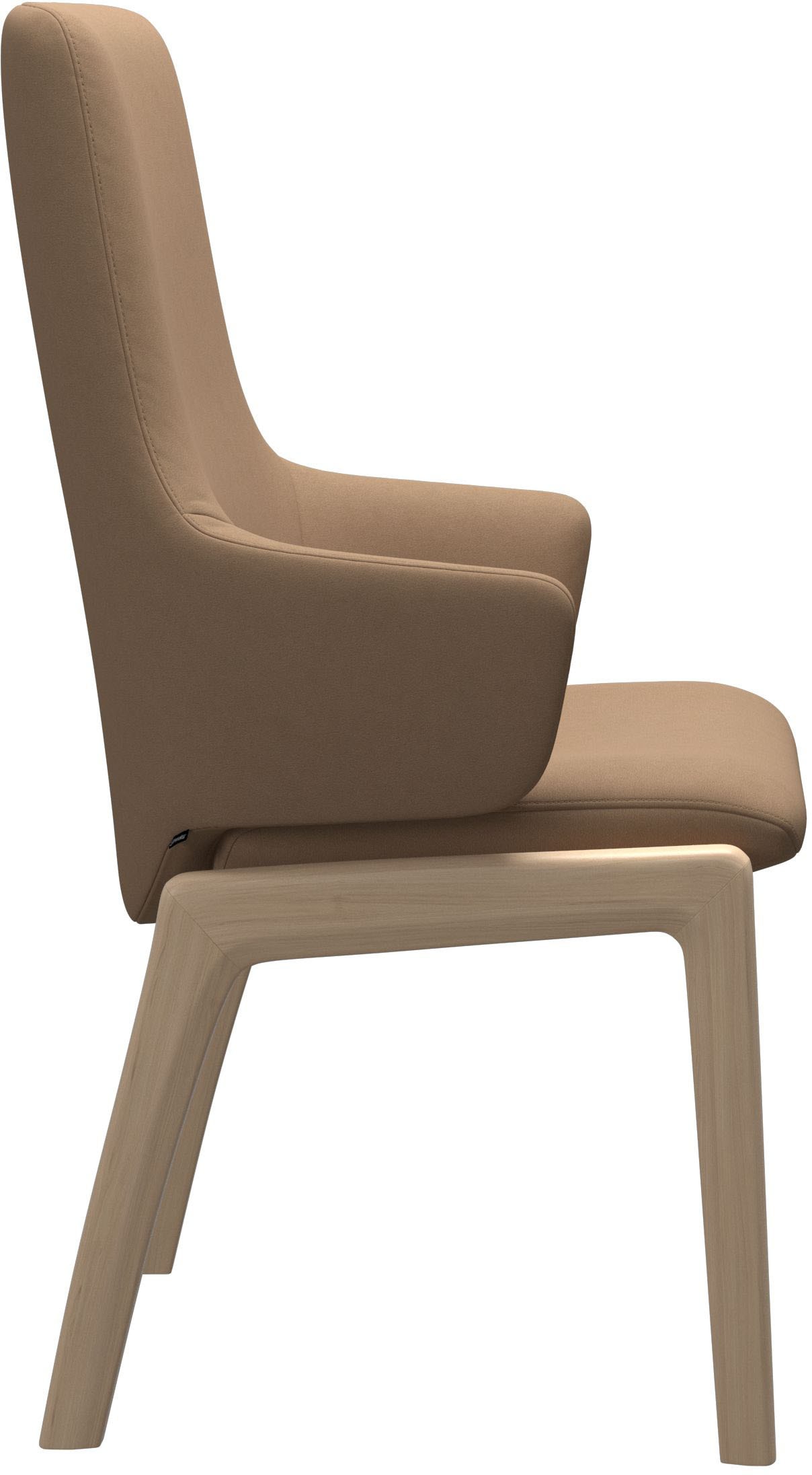 Stressless® Polsterstuhl »Laurel«, Microfaser DINAMICA, High Back mit Armlehne, Größe L, mit abgerundeten Beinen in Walnuss