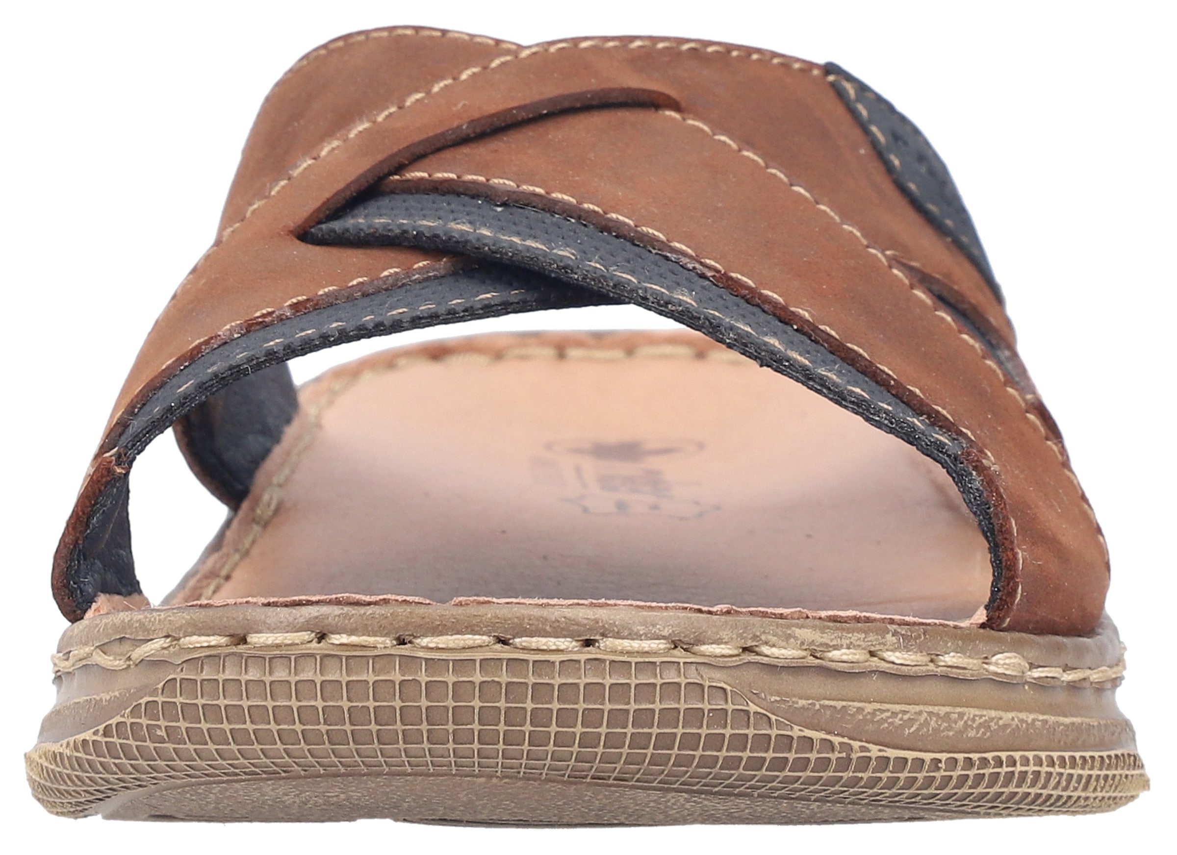 Rieker Pantolette  Sommerschuh, Strandschuh, Urlaubsschuh mit Kreuzbandage