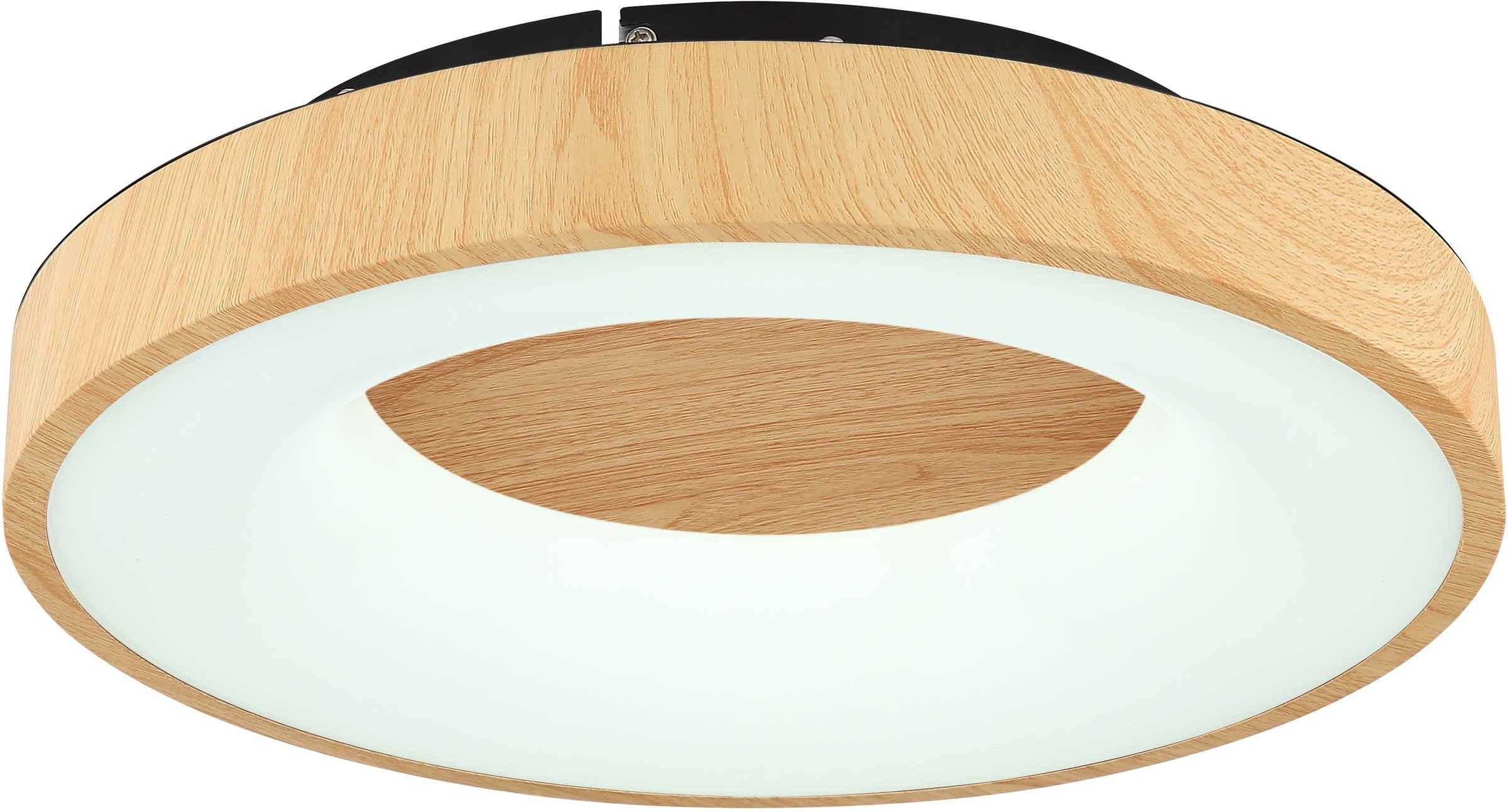 GLOBO LIGHTING LED Deckenleuchte »JOLLI«, Leuchtmittel LED-Modul | LED fest integriert, Deckenlampe/holzoptik/rund/Wohnzimmer/Schlafzimmer/CCT 2700-6000K