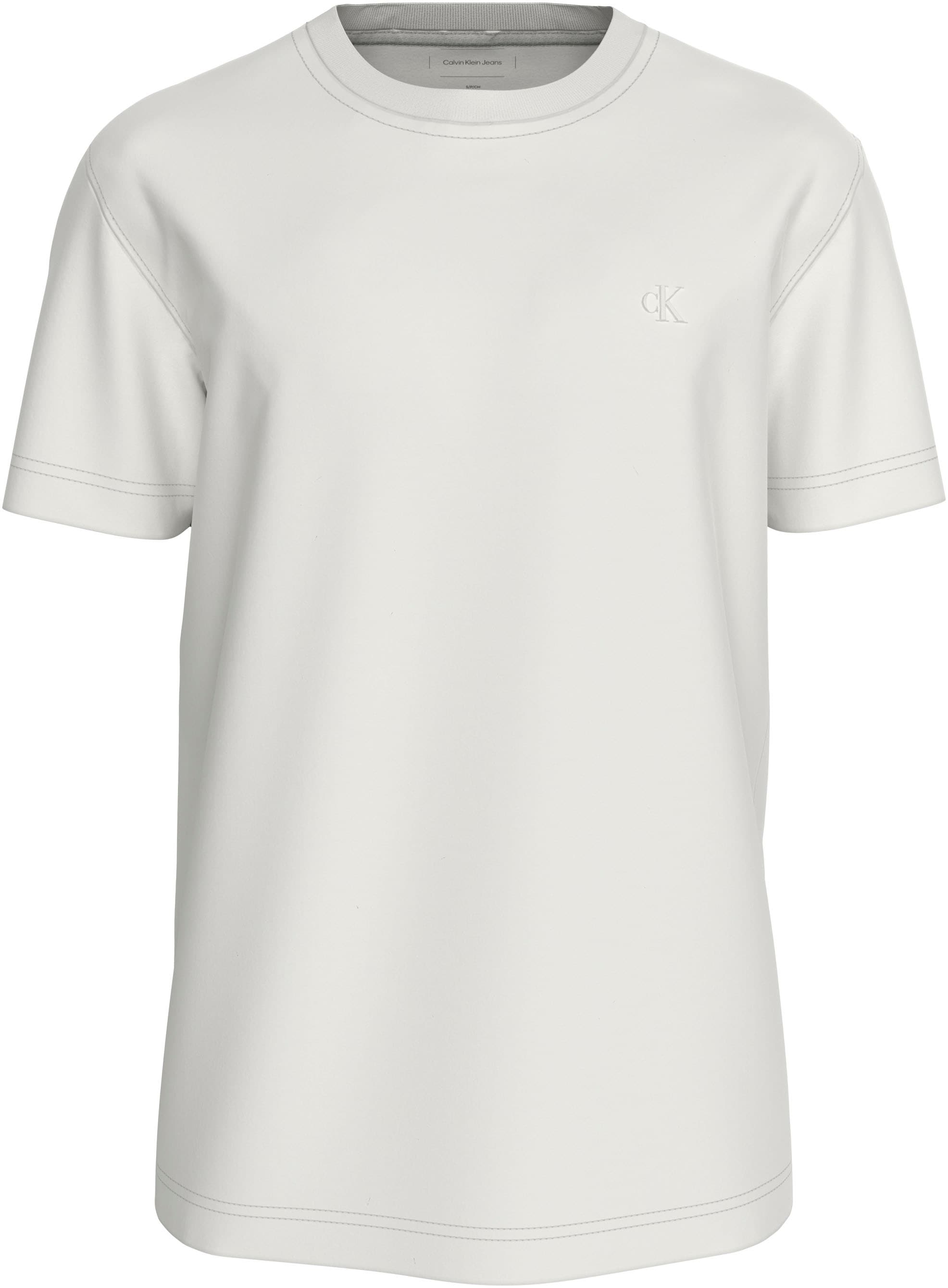 Calvin Klein Jeans Plus T-Shirt »Plus Textured Monologo Tee«, in Großen Größen mit Rückendruck