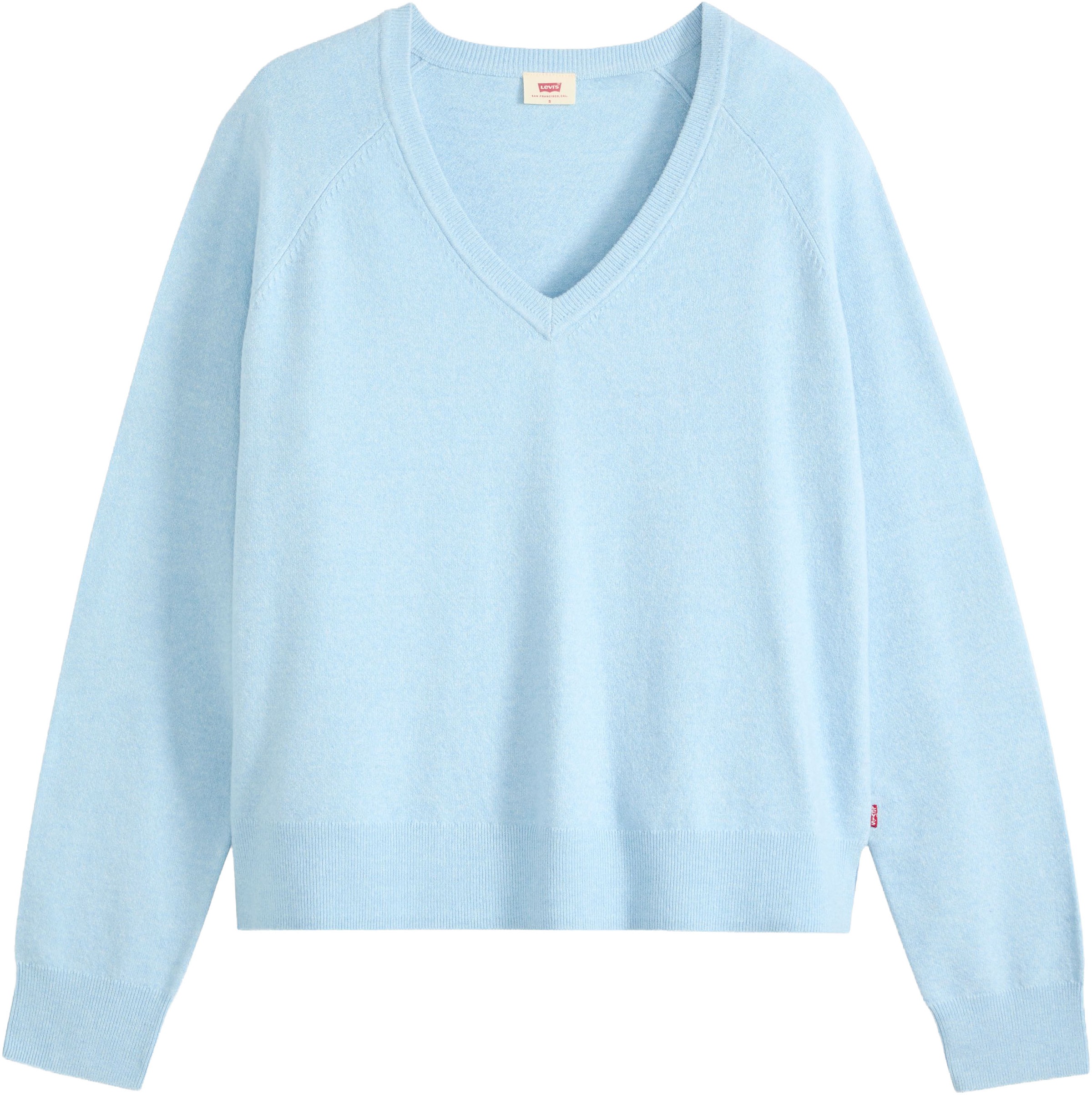 Levi's® V-Ausschnitt-Pullover »SUPER SOFT VNECK PULLOVER« im Bund beidseitig mit kurzem Schlitz