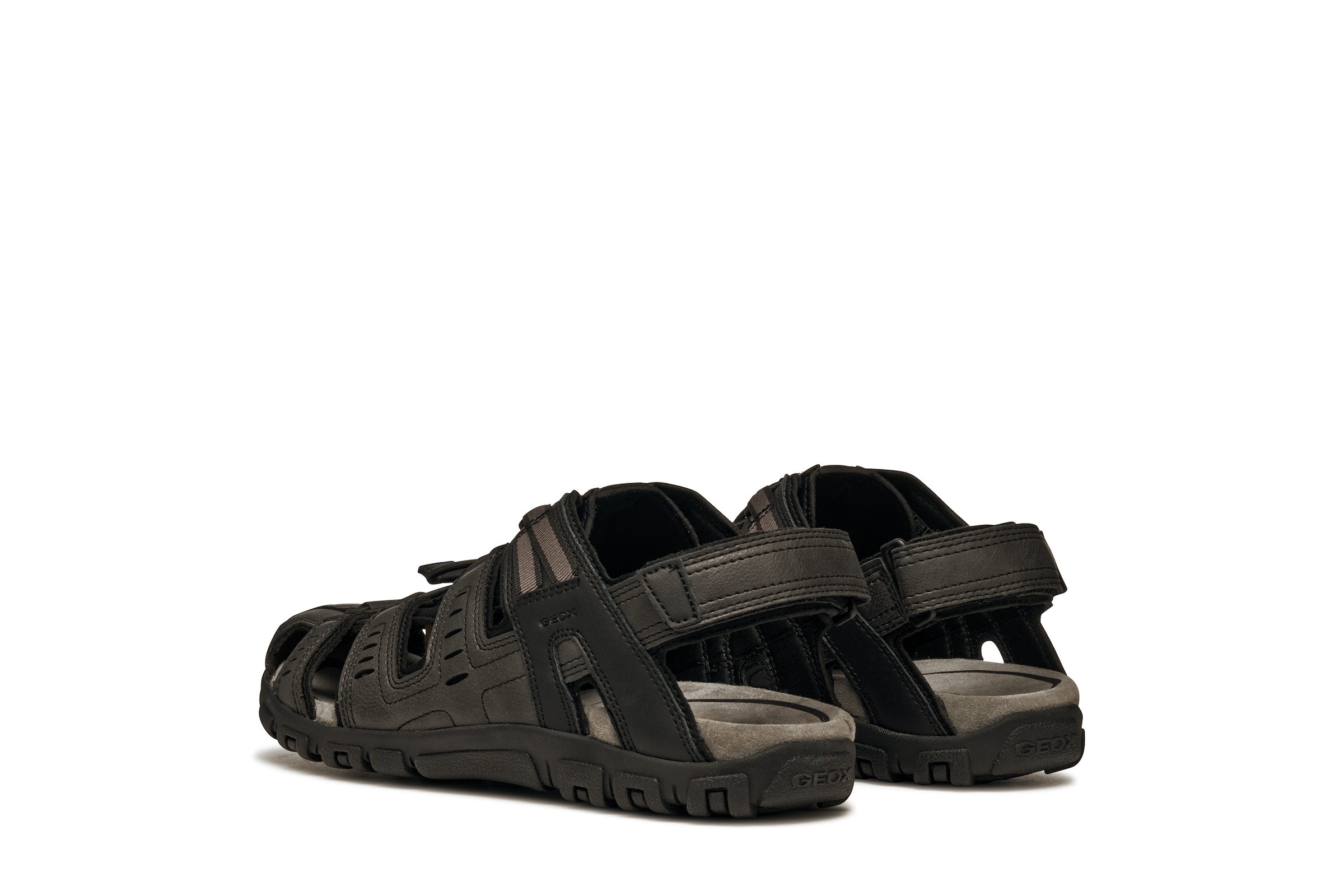 Geox Sandale »UOMO SANDAL STRADA C«  , Sommerschuh, Klettschuh, Outdoorsandale, mit Lederfußbett