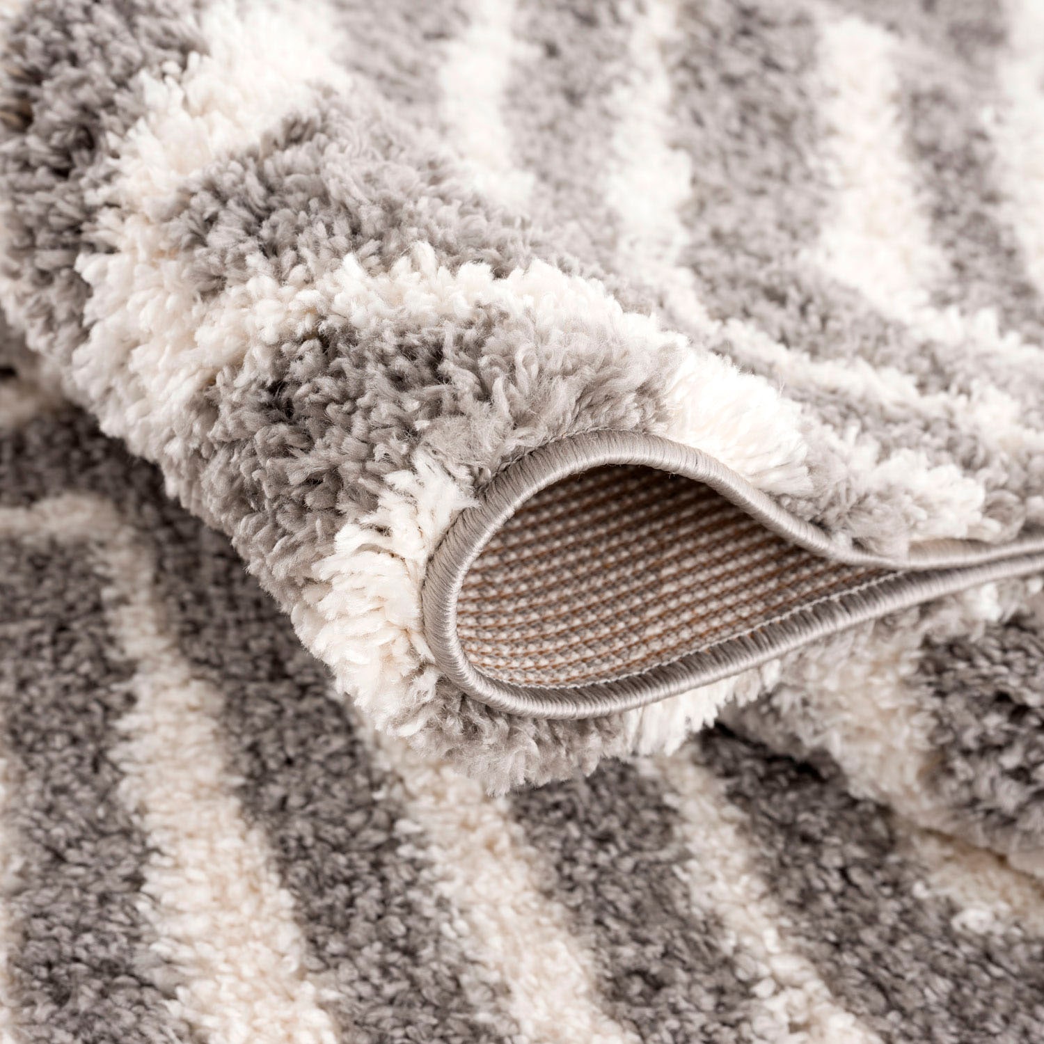 Carpet City Hochflor-Teppich »Pulpy 531«, rechteckig, 30 mm Höhe, besonders weich, mit Fransen, Zickzack Look