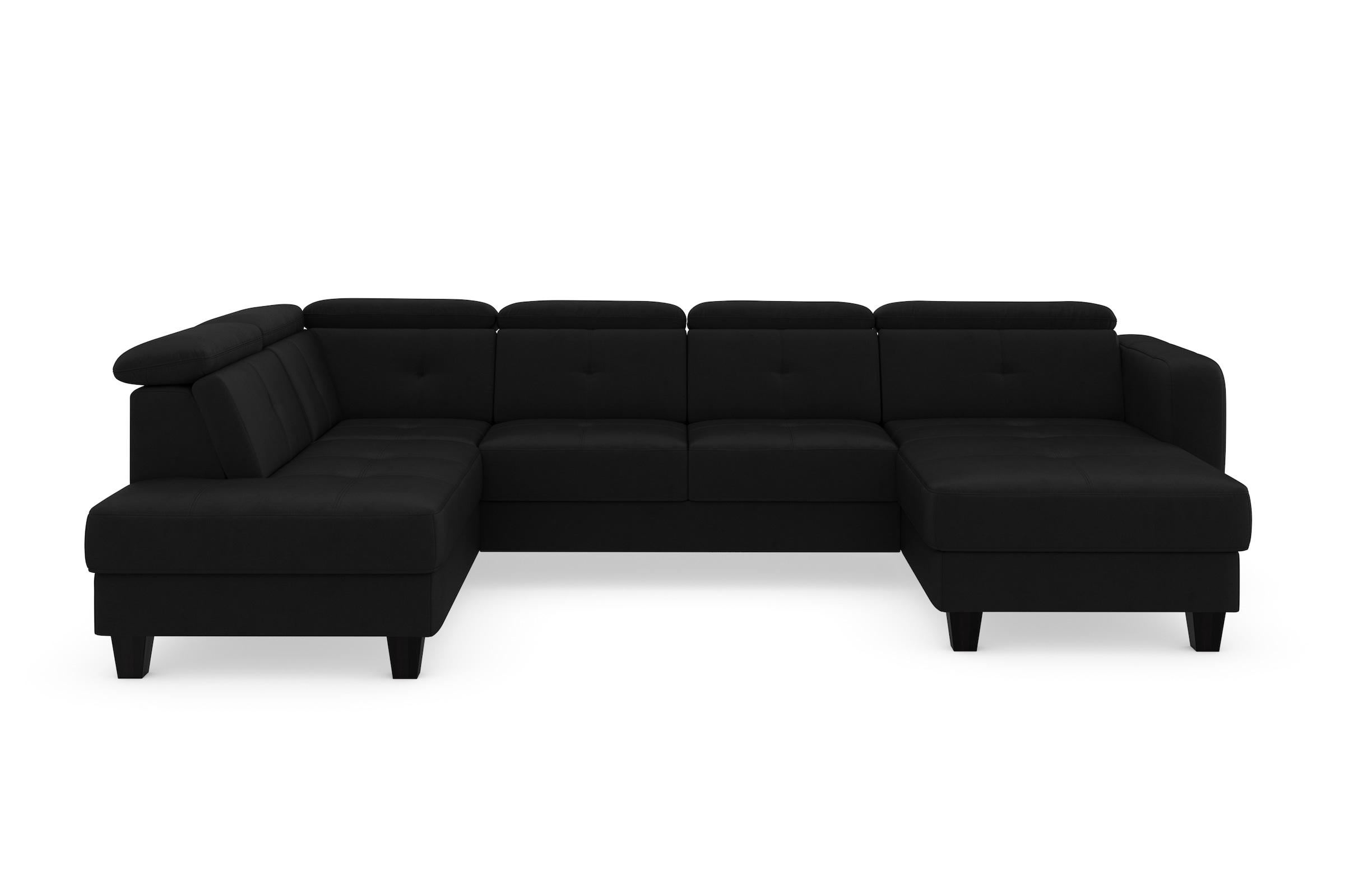sit&more Wohnlandschaft »Belluci U-Form«, Kopfteilverstellung und Federkern, wahlweise mit Bettfunktion