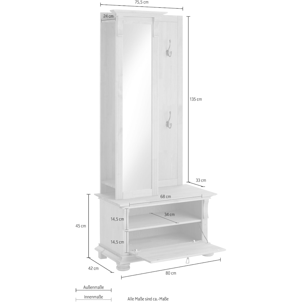 Home affaire Garderoben-Set »Mitu«, (Set, 2 St.)