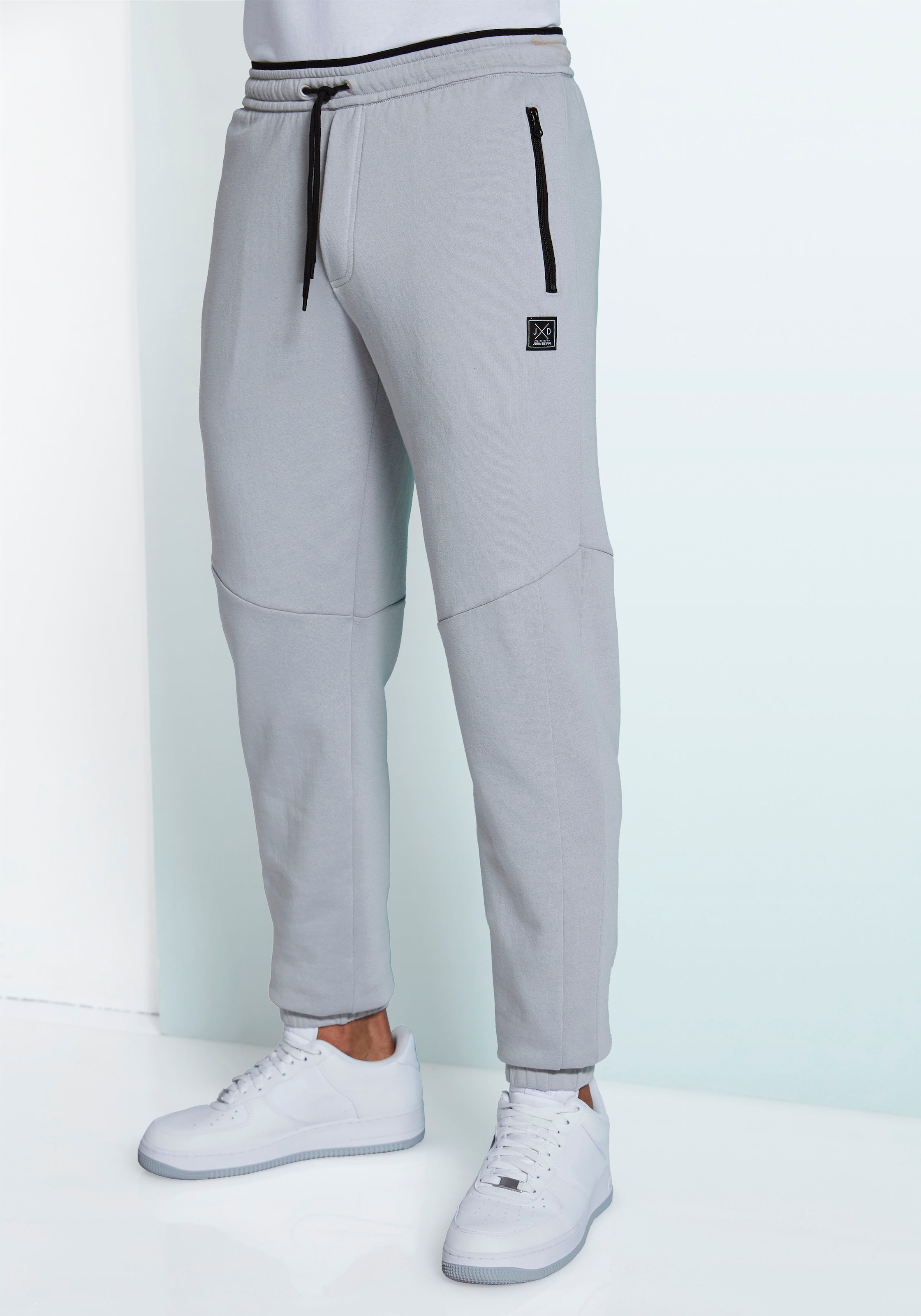 John Devin Sweathose, Jogginghose mit seitlichen Taschen und Bindeband aus Baumwoll-Mix