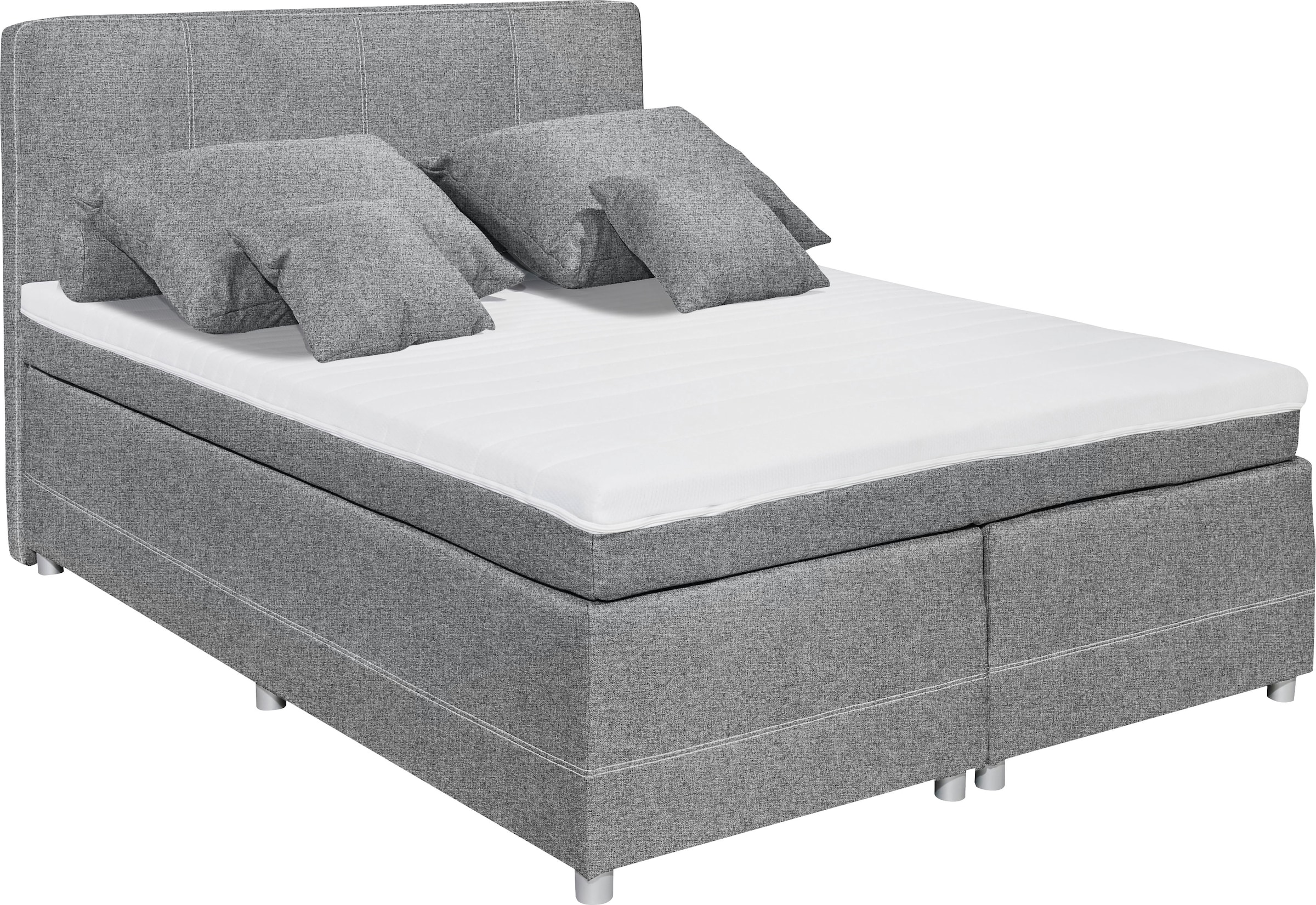 ED EXCITING DESIGN Boxspringbett »Luanda«, wahlweise mit Matratze und Toppe günstig online kaufen