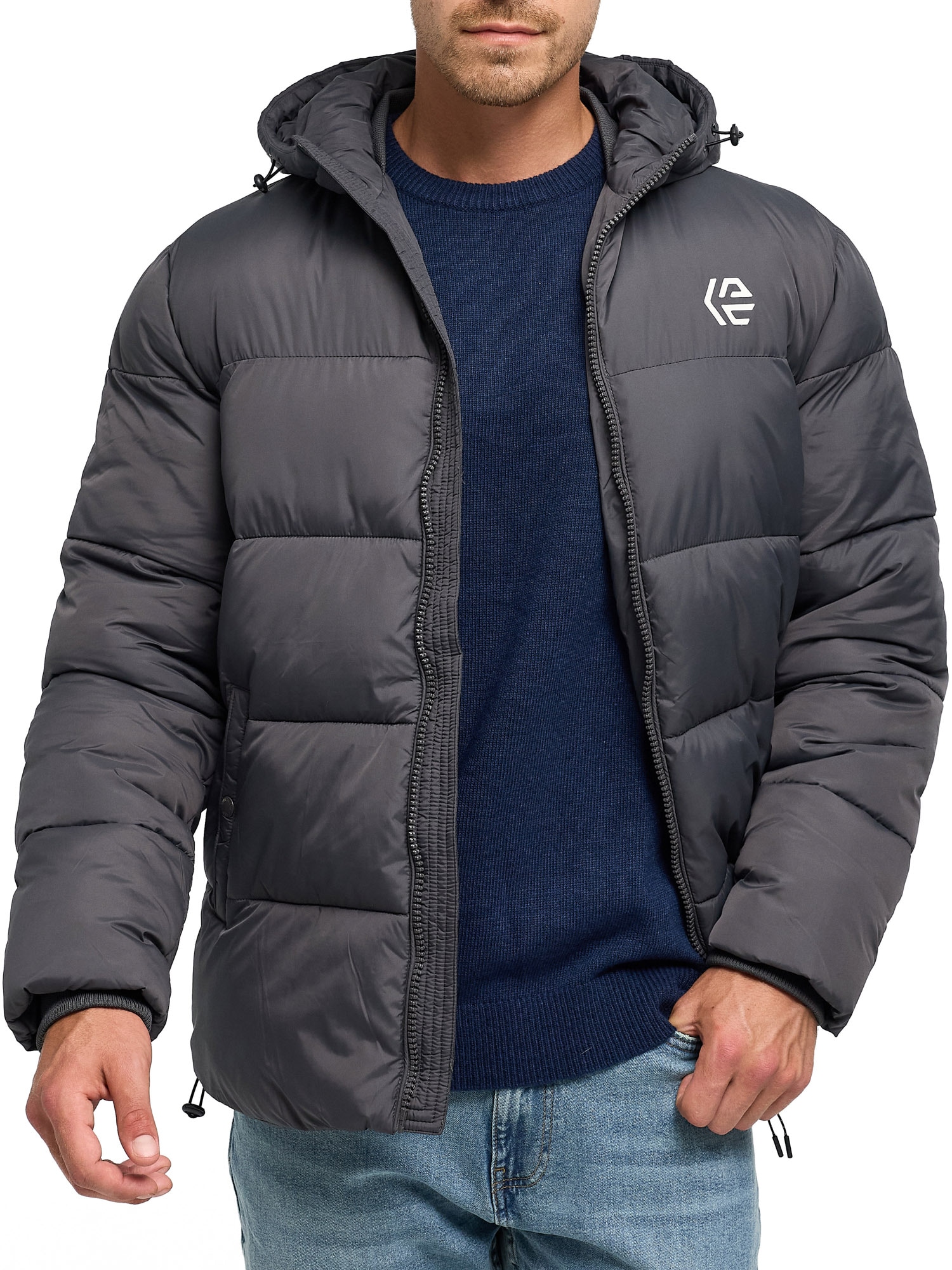 Indicode Steppjacke »INAlanin Solid« mit Kapuze Kunstfaser, mit Steppung