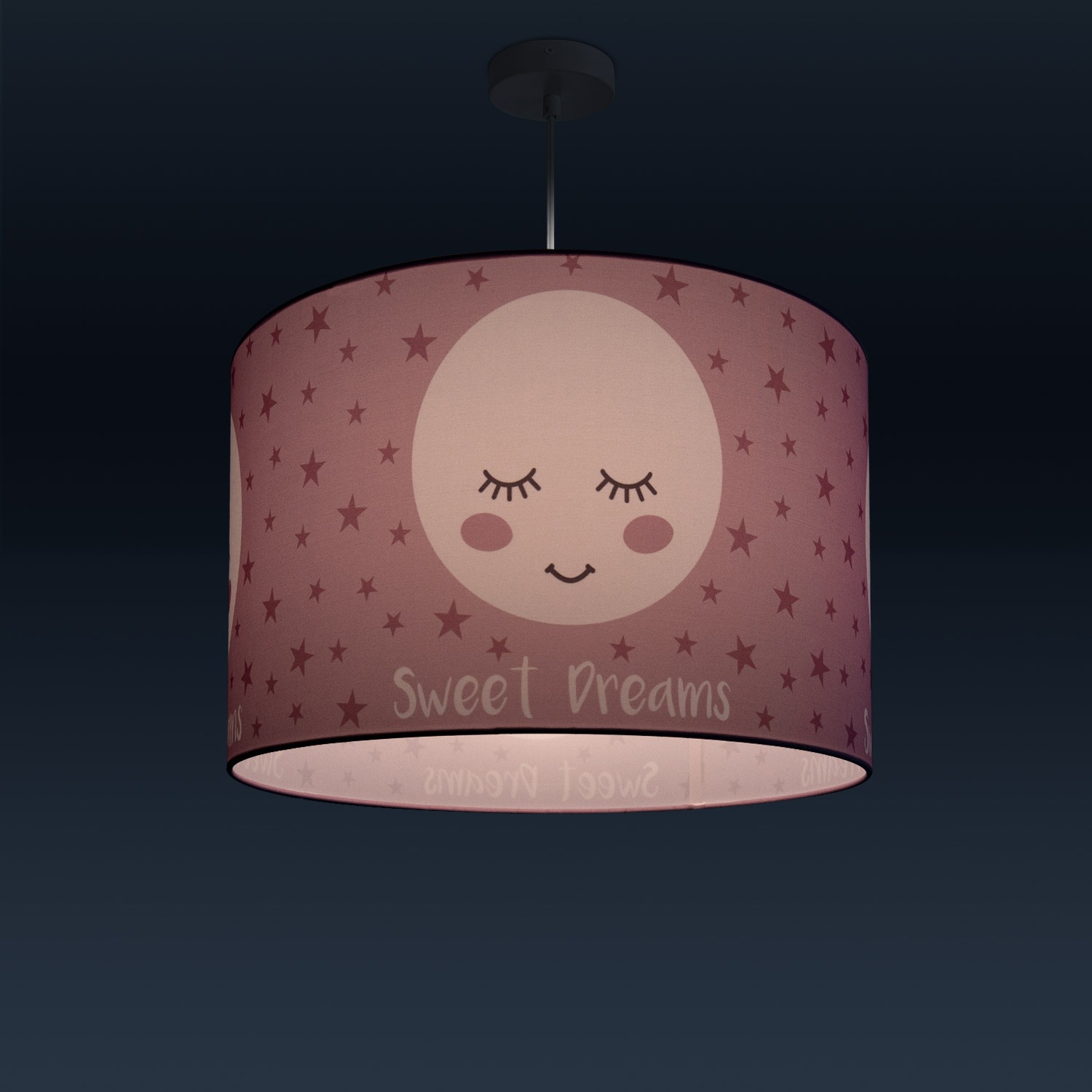Paco Home Pendelleuchte »Aleyna 103«, 1 flammig, Leuchtmittel E27 | ohne Leuchtmittel, Kinderlampe Deckenlampe LED Kinderzimmer Lampe Mond-Motiv, E27