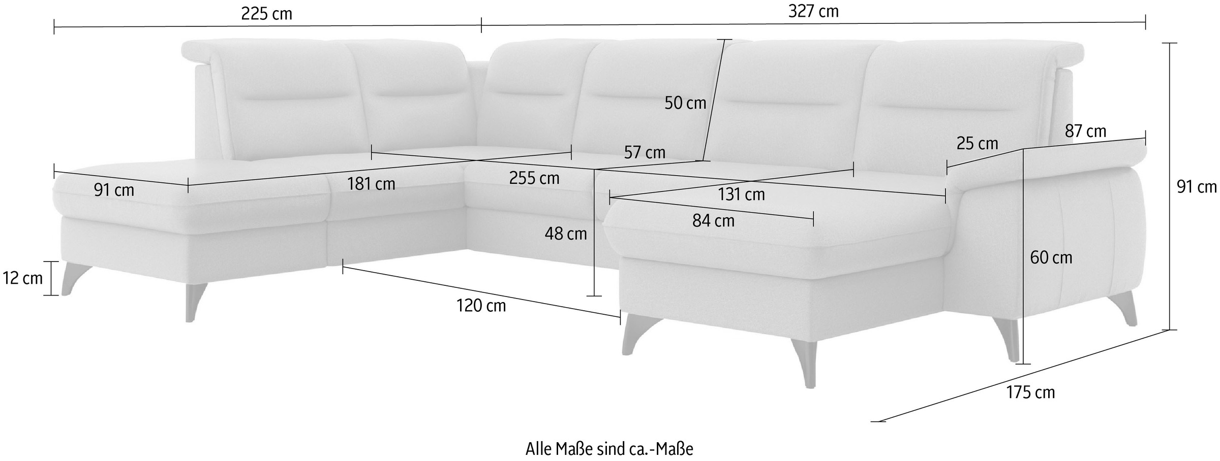 sit&more Wohnlandschaft »Astoria U-Form«, wahlweise mit motorischer Relaxfunktion