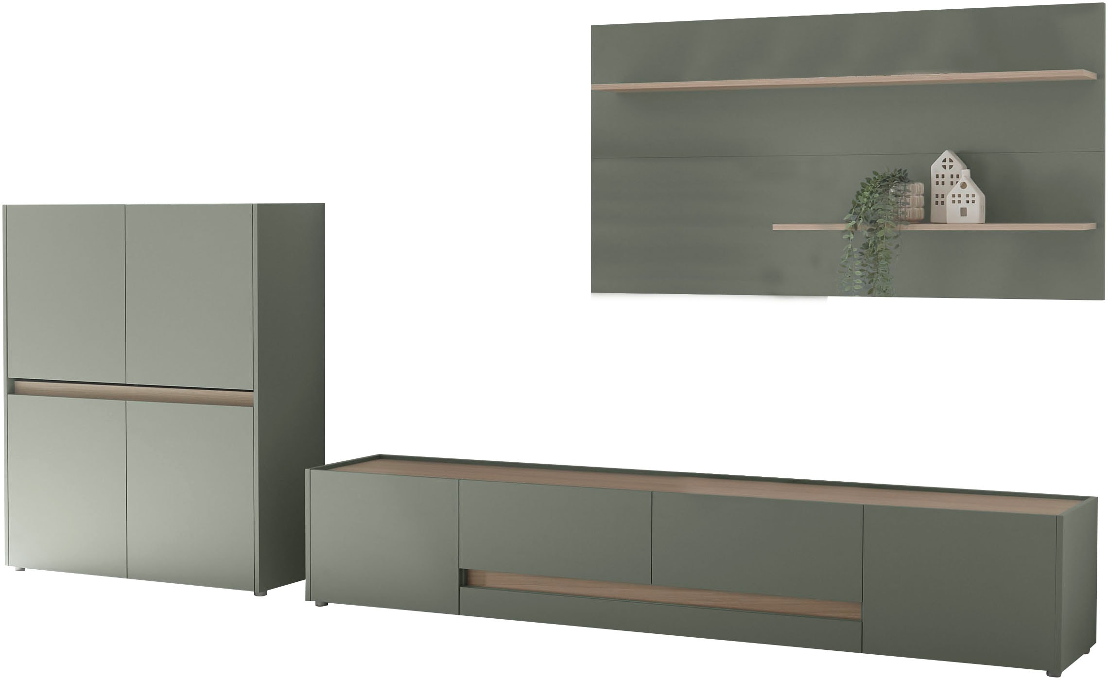 Home affaire Wohnwand »City/Giron, moderne Anbauwand, Komplettset in vielen Farben verfügbar« Set, 3 Stk. tlg.