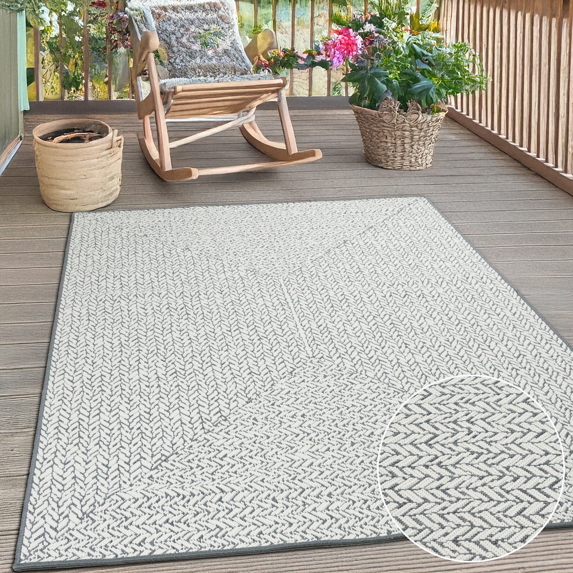 OTTO home Teppich »Matts Wende-Teppich in Strick-Optik auch für Balkon und günstig online kaufen