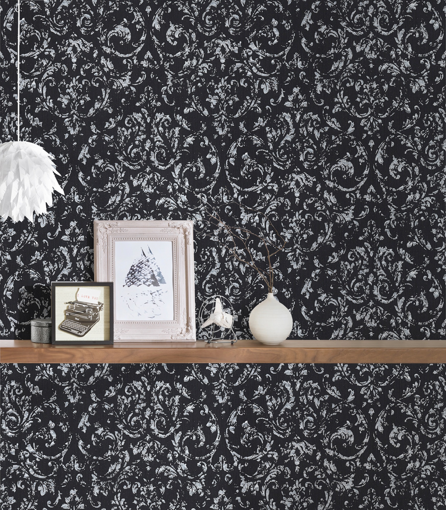 Architects Paper Textiltapete »Metallic Silk«, Barock-matt-glänzend, Ornament Tapete Barock Tapeten Wohnzimmer Schlafzimmer Küche Flur Büro
