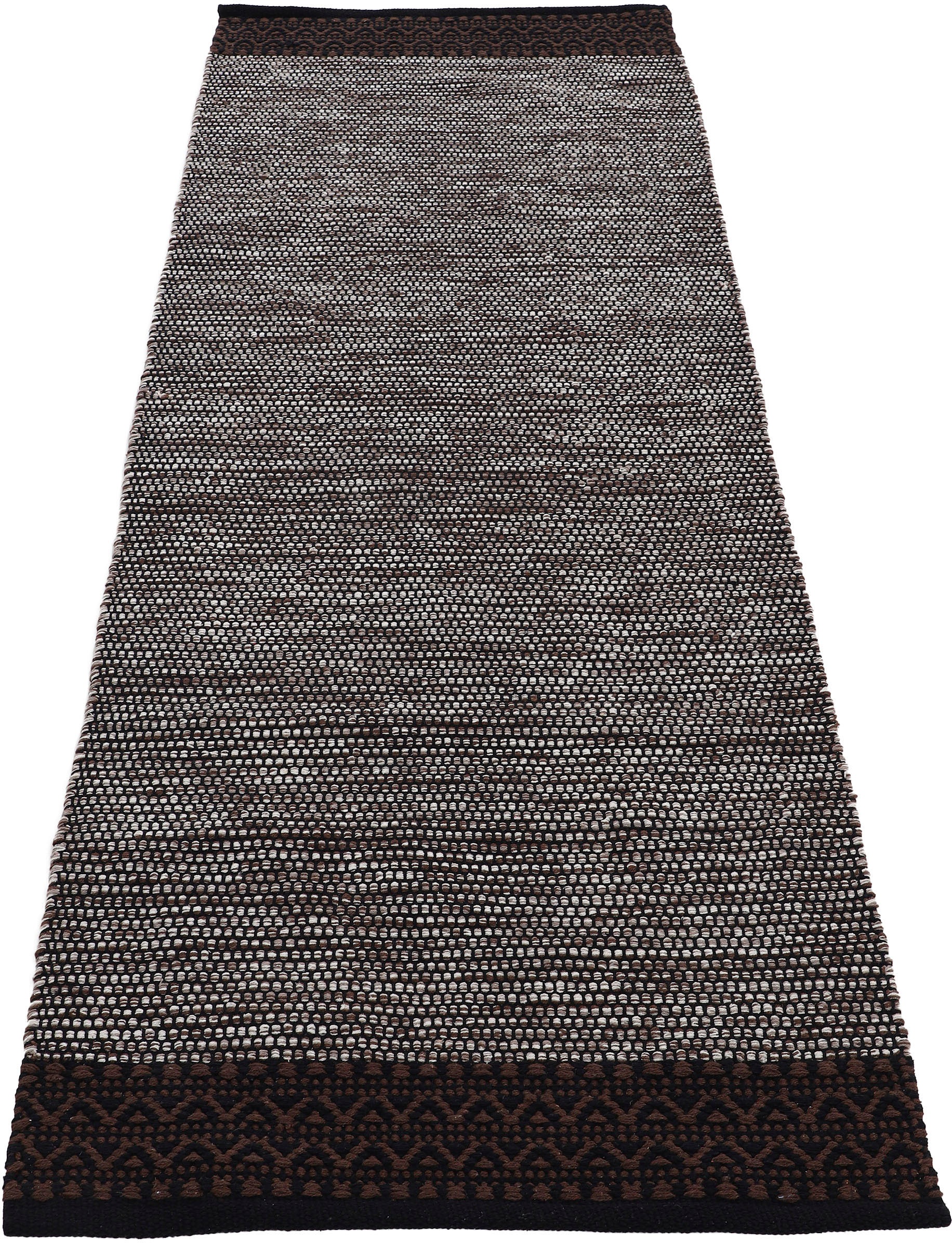 carpetfine Teppich »Kelim Mia,  auch als Läufer erhältlich«, rechteckig, 6 mm Höhe, handgewebt, Baumwolle, Wendeteppich, Fleckerl, Bordüre, Wohnzimmer