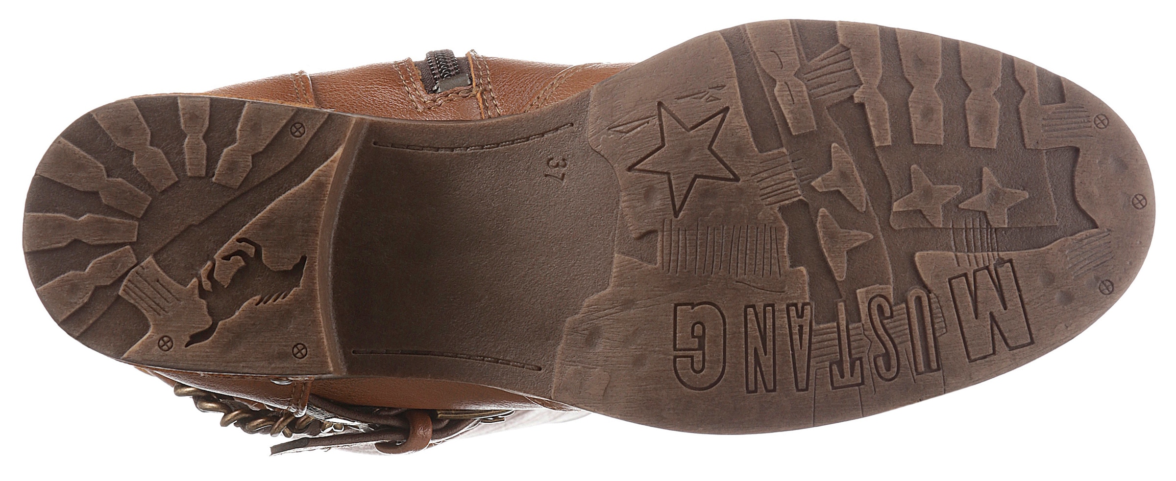 Mustang Shoes Stiefel, mit Nietenband und Zierkette