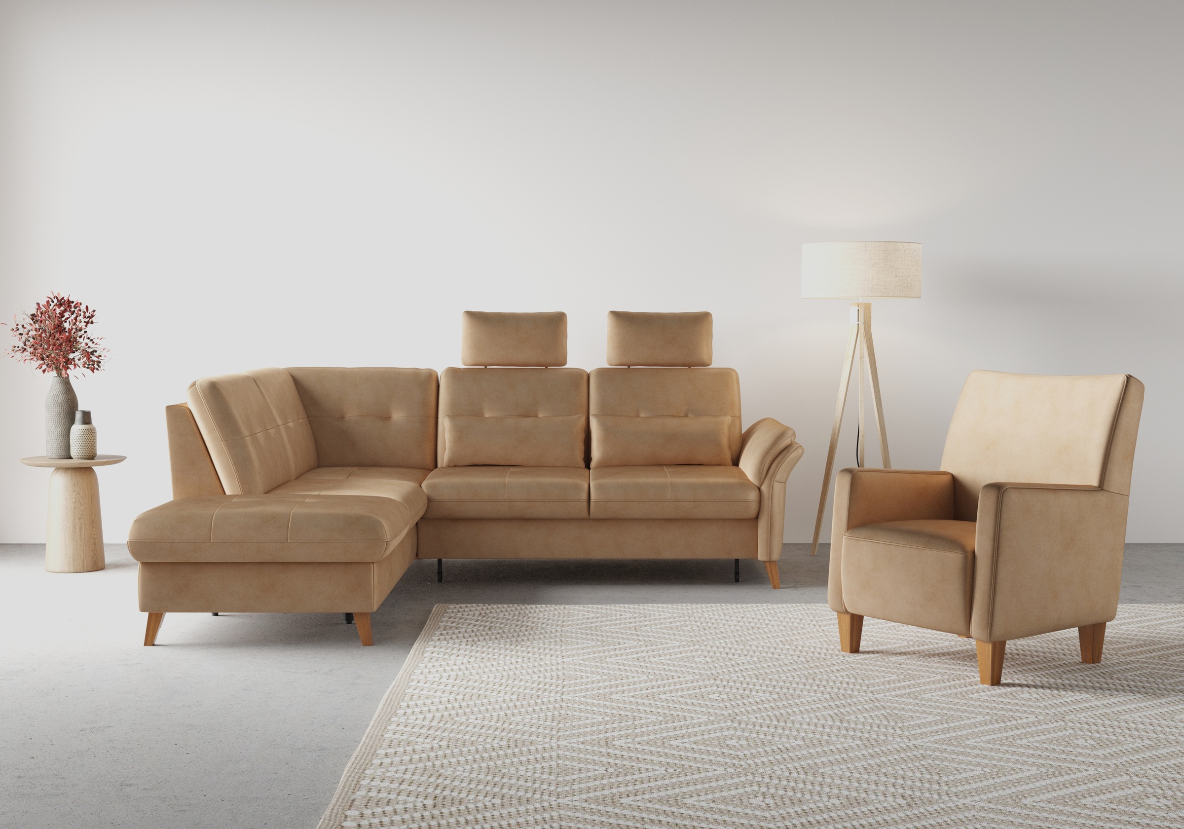 sit&more Ecksofa »Göteborg« inkl. Sitztiefenverstellung, wahlweise mit Bett günstig online kaufen