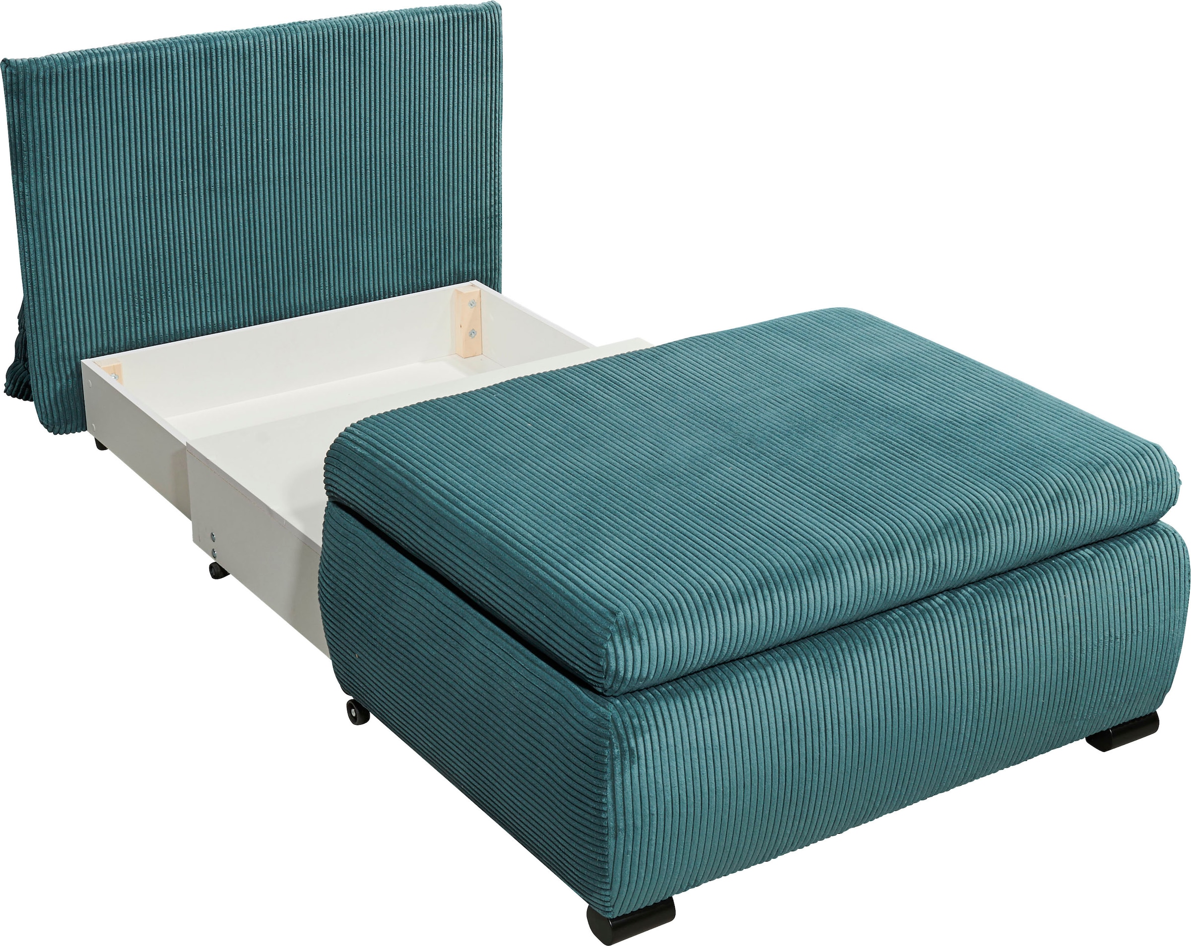 ED EXCITING DESIGN Schlafsofa »Charlie«, Schlafsessel mit Bettkasten & 1 Rückenkissen