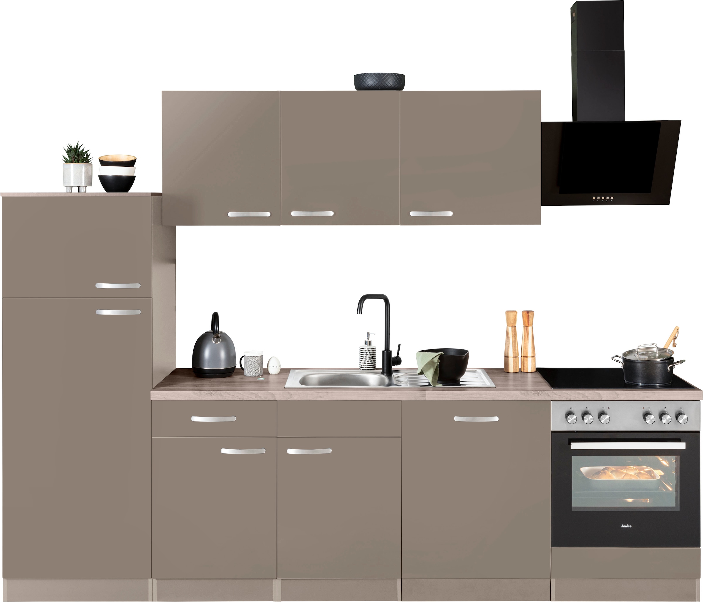 wiho Küchen Küchenzeile »Kansas«, E-Geräten, 280 mit kaufen Breite cm online