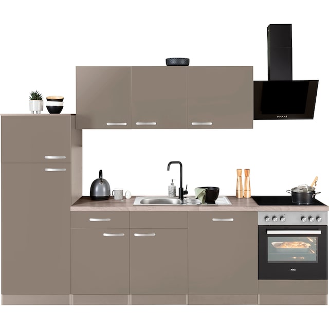 wiho Küchen Küchenzeile »Kansas«, mit E-Geräten, Breite 280 cm online  kaufen