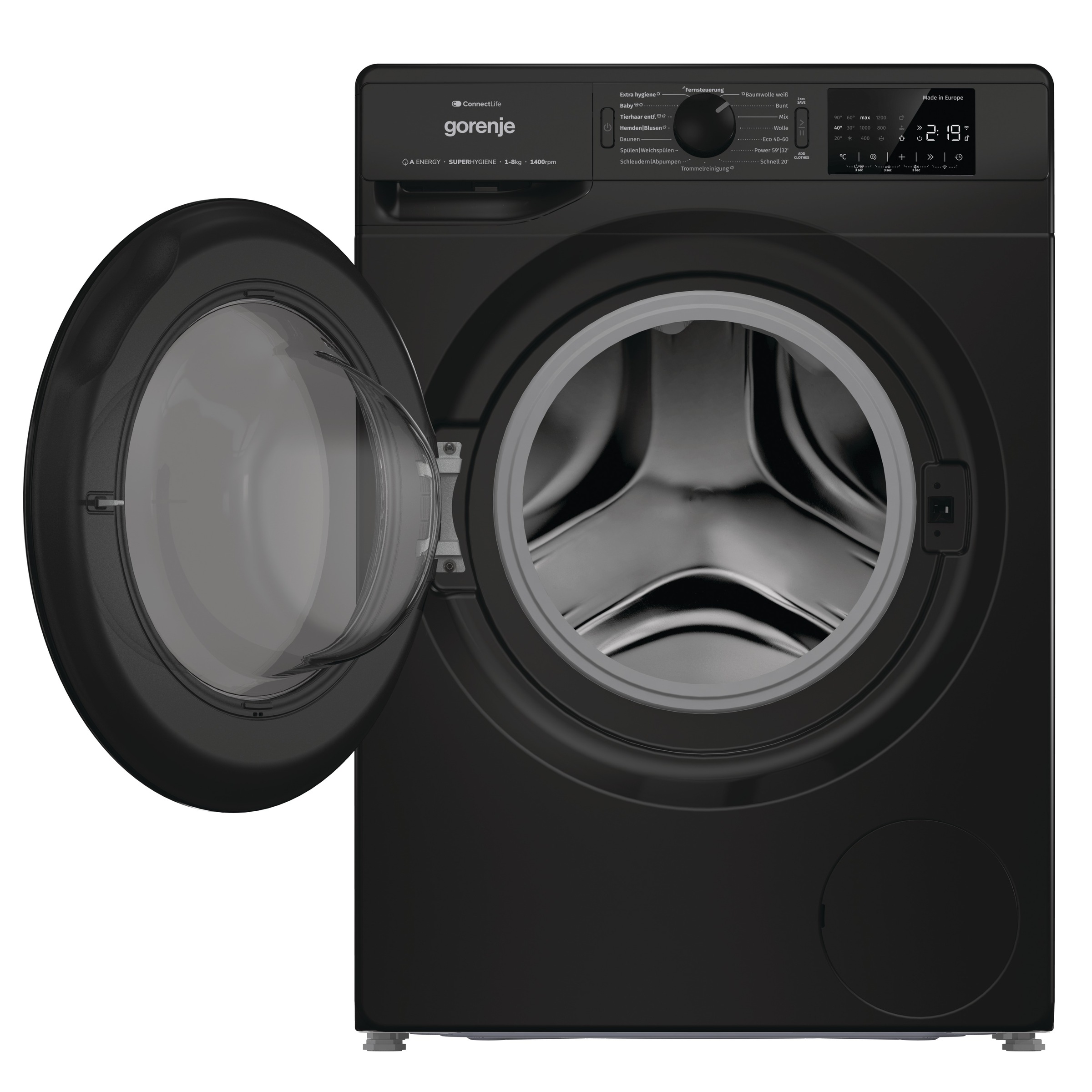 GORENJE Waschmaschine »WPNEI84A1DTSB«, 8 kg, 1400 U/min, Energieklasse A-10%