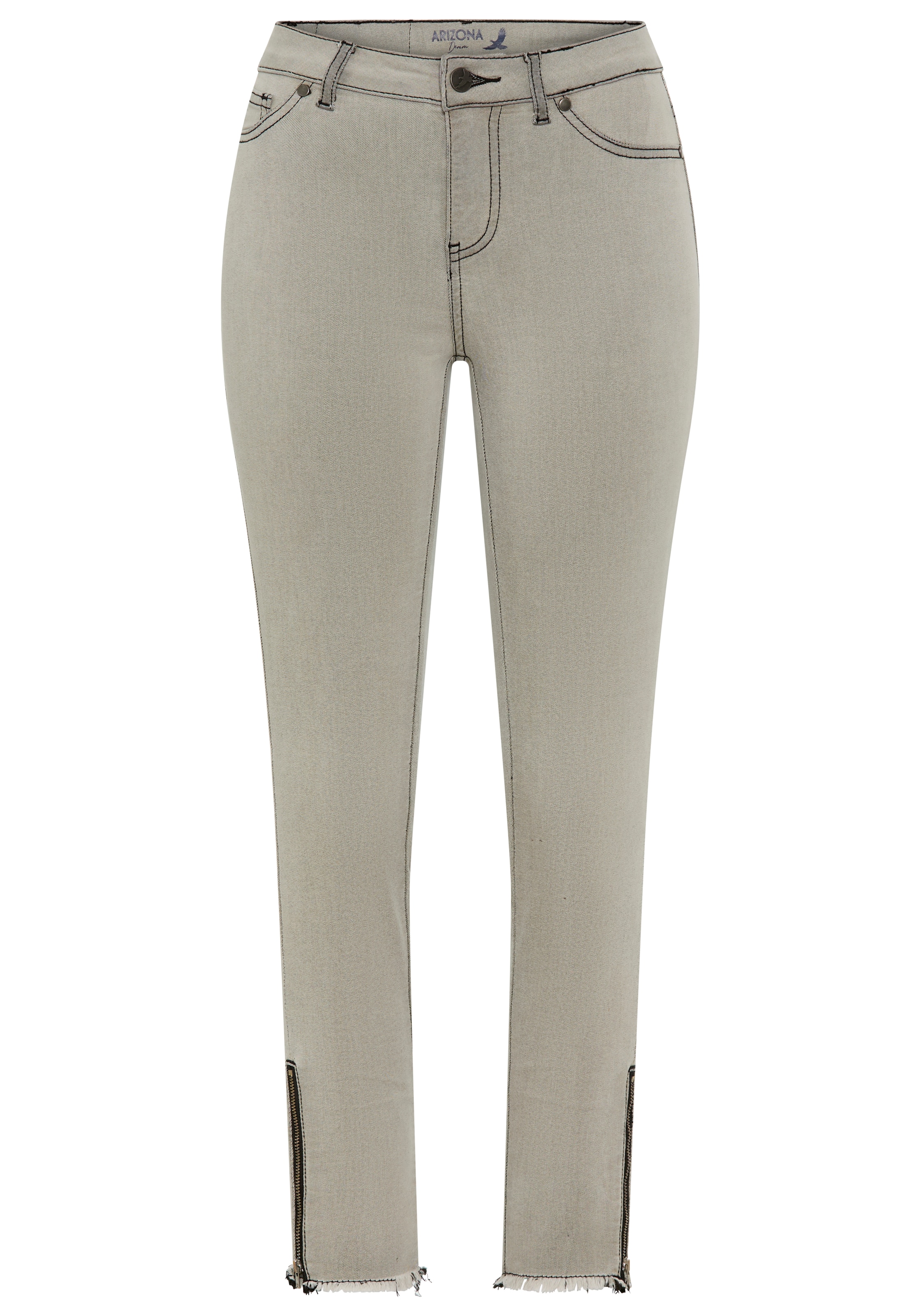 Arizona 5-Pocket-Jeans schmale, knöchelfreie Beinlänge, normale Leibhöhe, Slim Fit