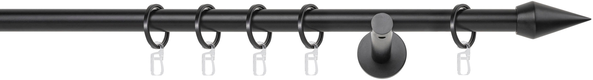 mydeco Gardinenstange »20mm Point Wandträger 12 cm«, 1 läufig-läufig, Fixmaß