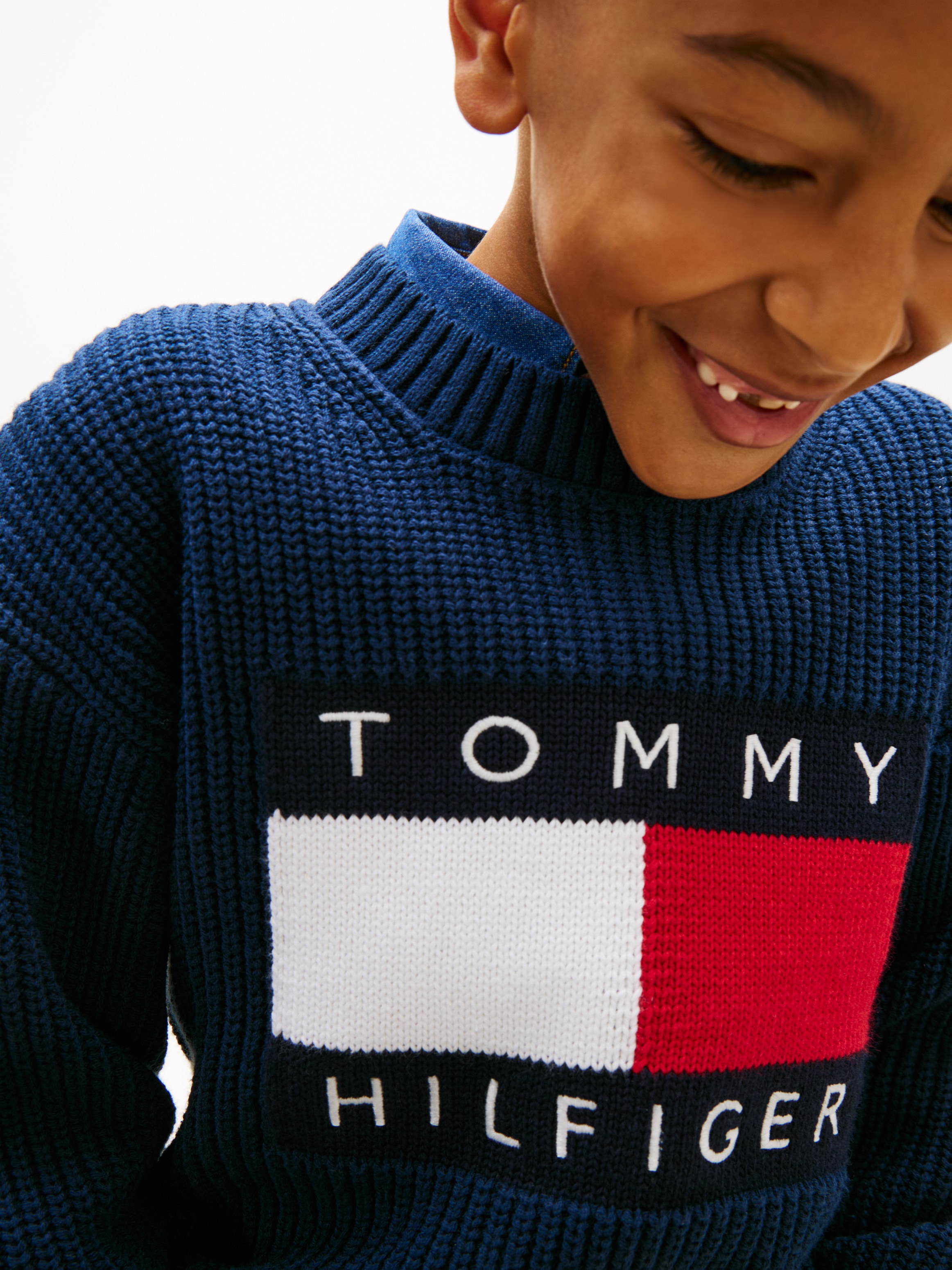 Tommy Hilfiger Strickpullover Regular fit, für Kinder bis 16 Jahre