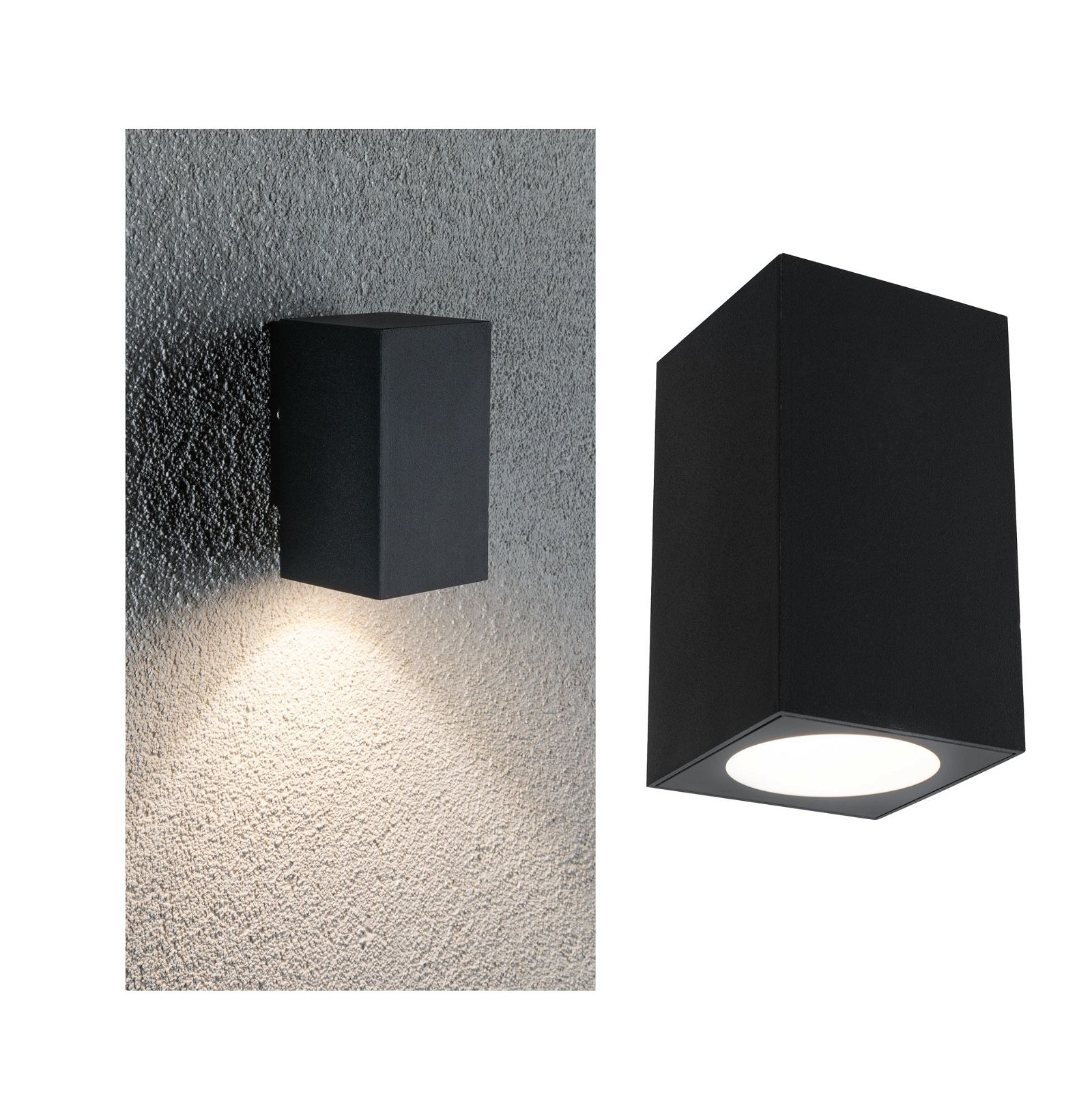 Paulmann LED Außen-Wandleuchte »Flame eckig 58x75mm 3000K 3,8W 320lm 230V Aluminium«, 1 flammig, IP44