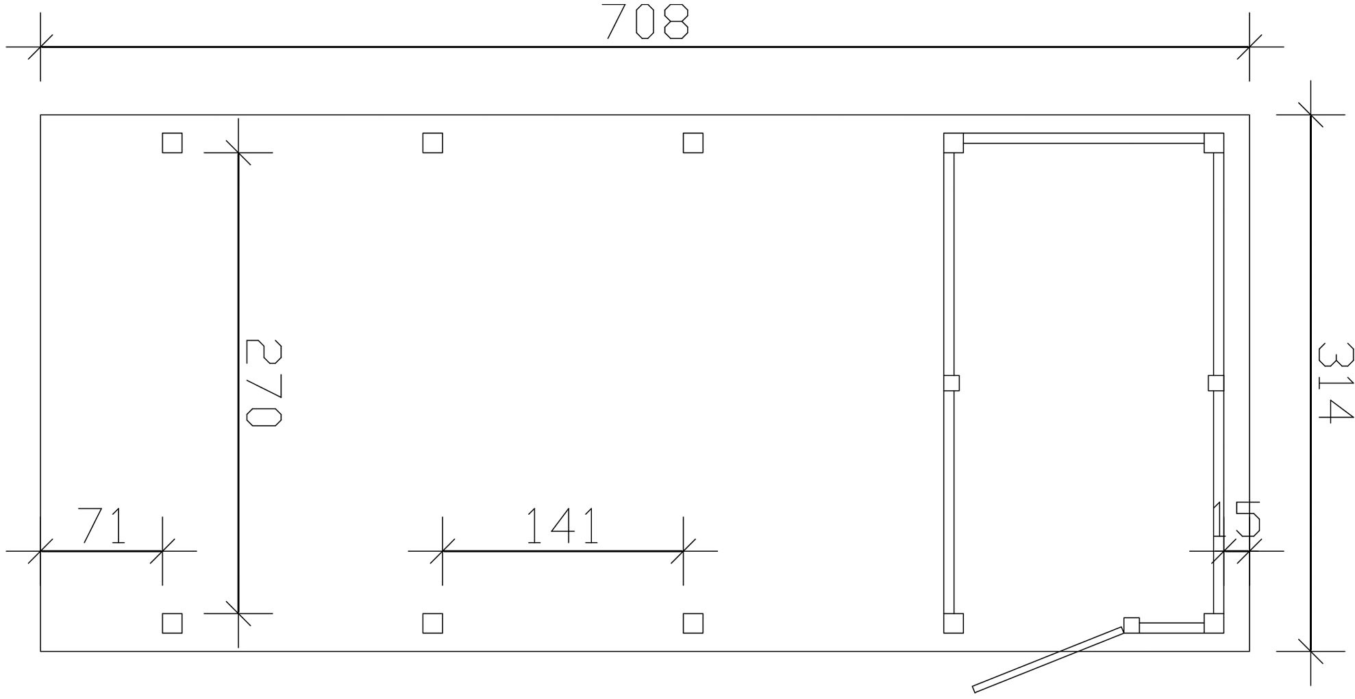 Skanholz Einzelcarport »Friesland Set 12« Massivholz 270 cm Nussbaum