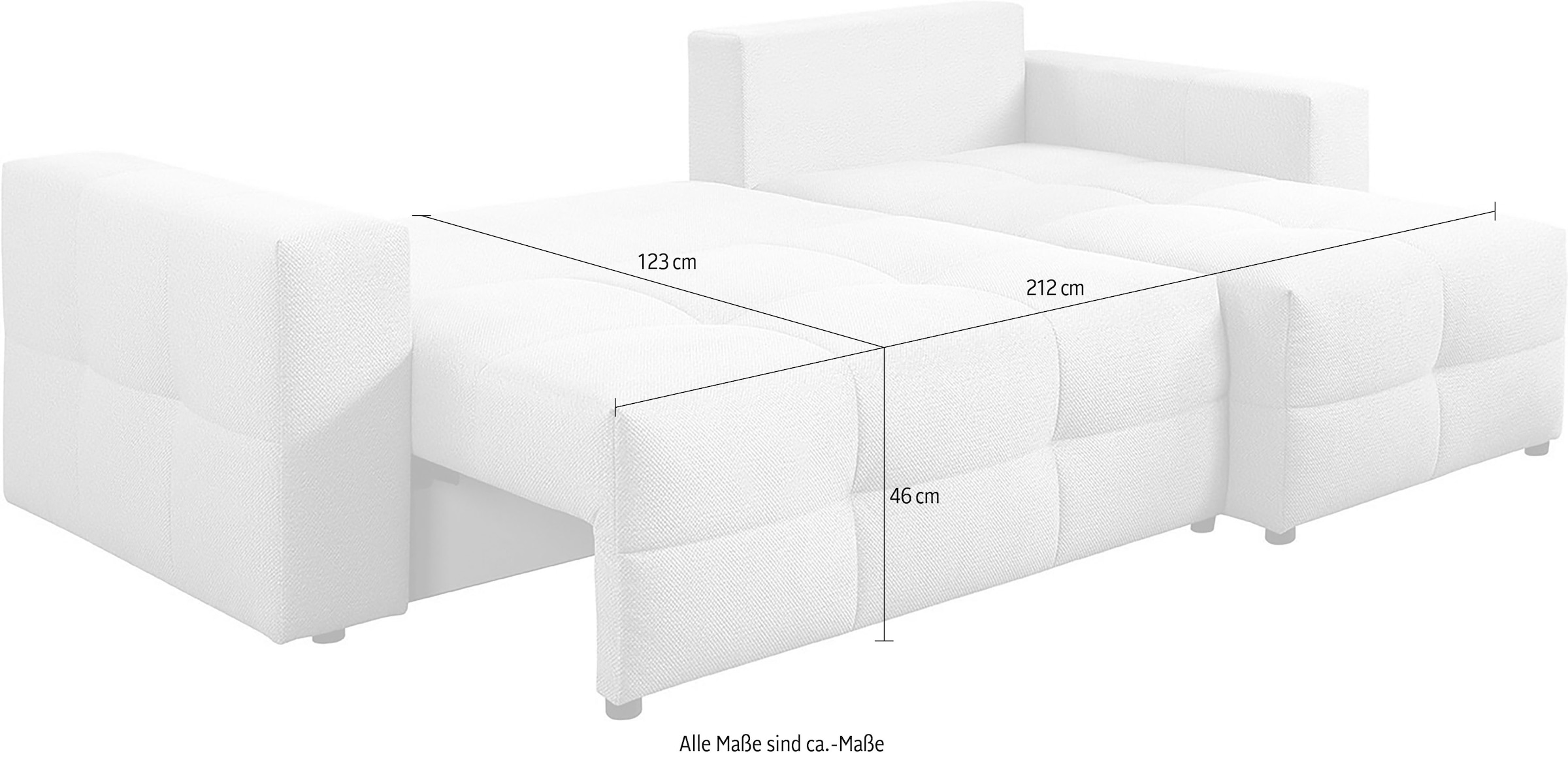 exxpo - sofa fashion Ecksofa Praktische Funktionsecke mit Federkern, Bettfunktion und Stauraum
