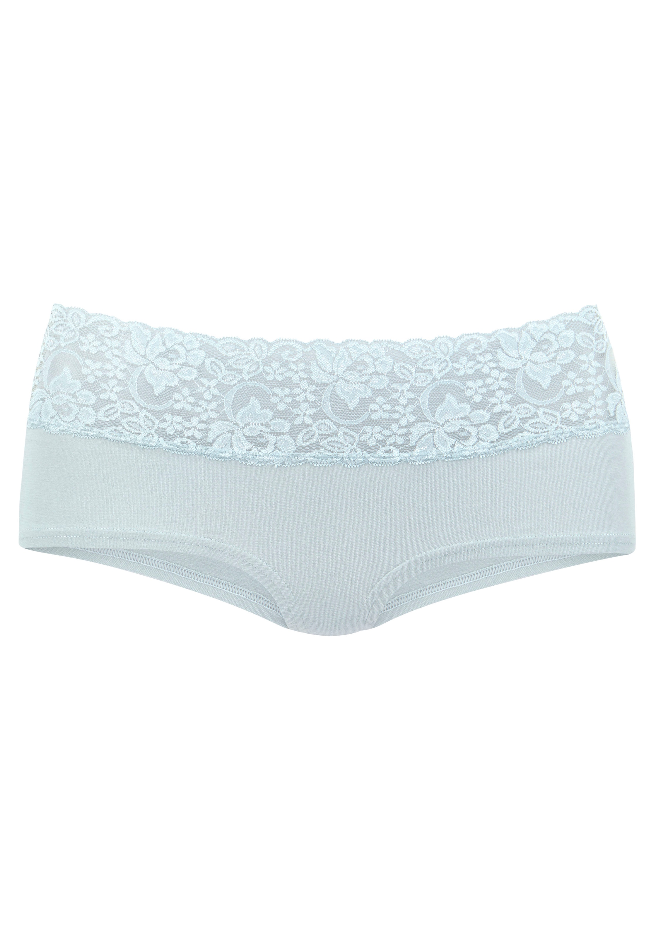 Vivance Panty, (3er-Pack), aus elastischer Baumwolle mit floraler Spitze