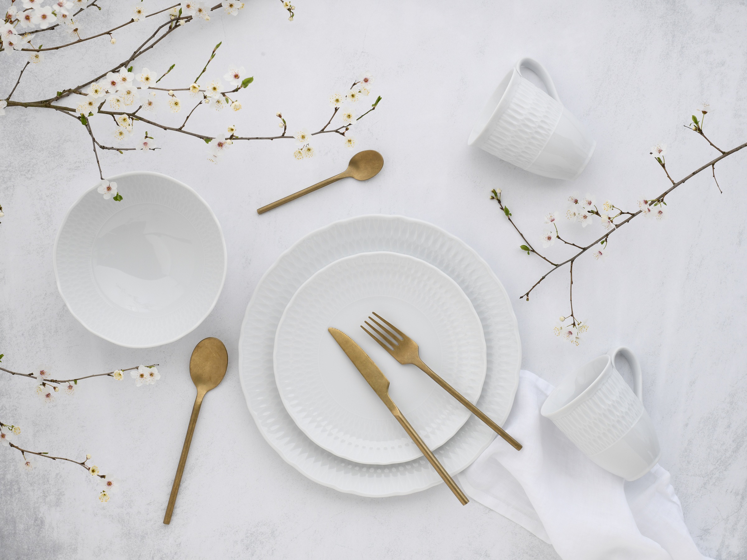 CreaTable Kombiservice »Sofia, Kombi-Service 16 tlg«, (Set, 16 tlg.), Klassisch-elegantes Relief