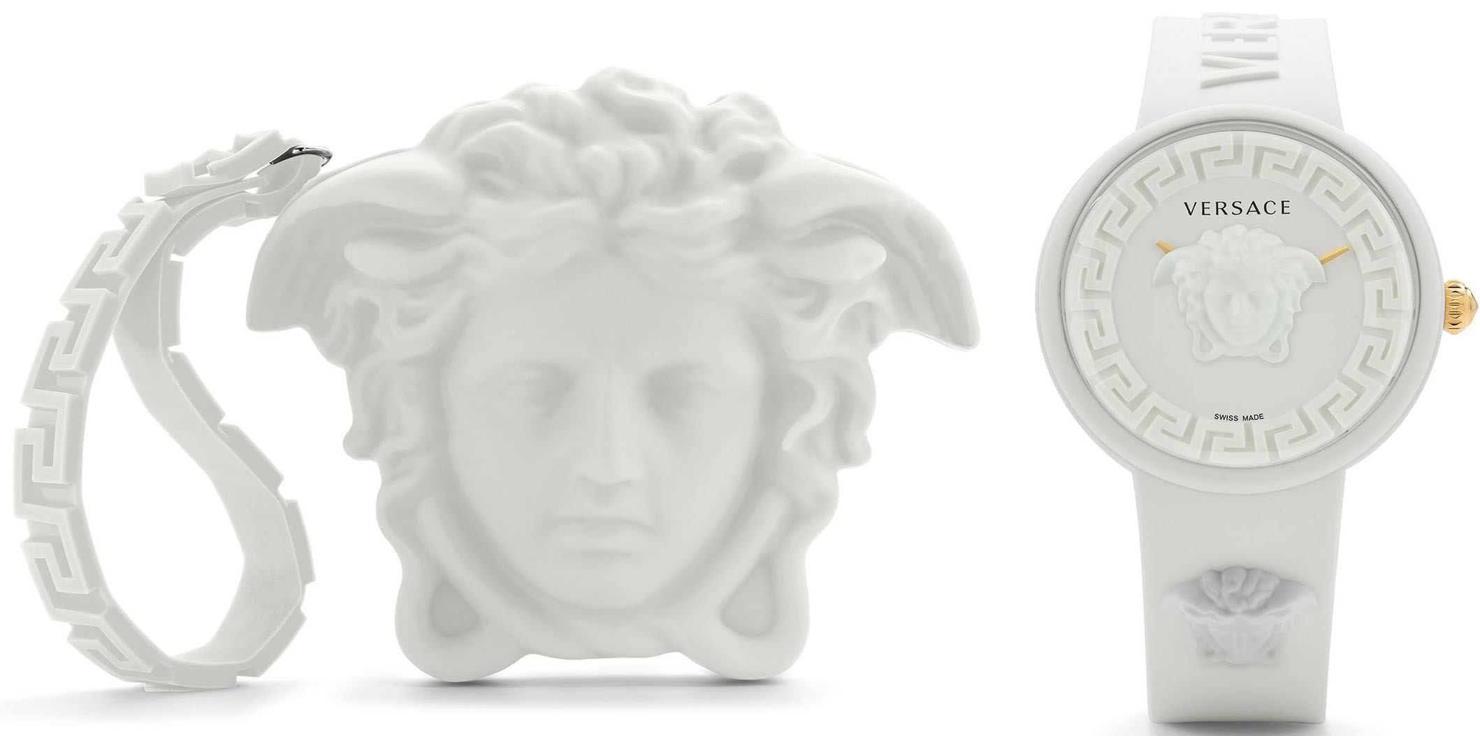 Versace Quarzuhr »MEDUSA POP«, Armbanduhr, Damenuhr, Saphirglas, Swiss Made, analog