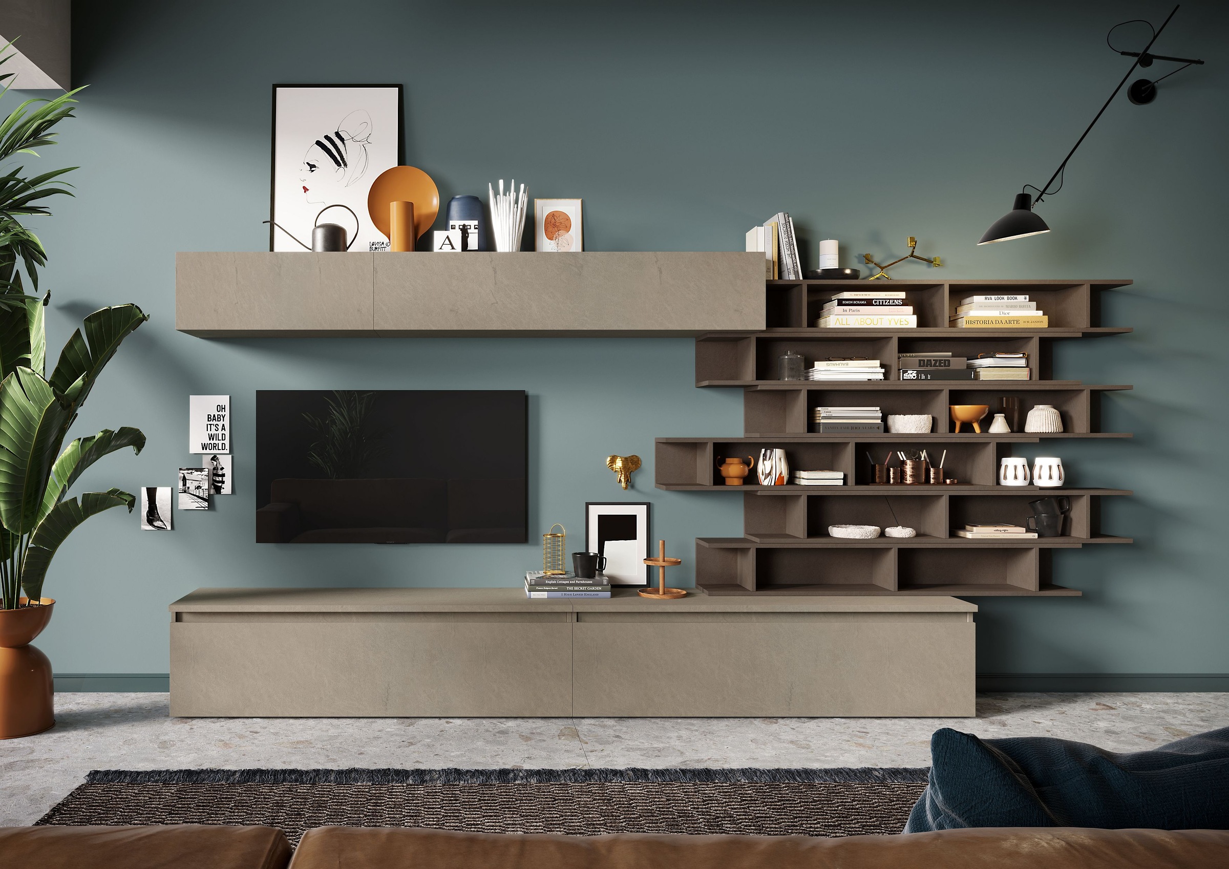 INOSIGN Wohnwand »INFINITY, 10tlg. Breite 345 cm, Höhe variabel, Schrankwan günstig online kaufen