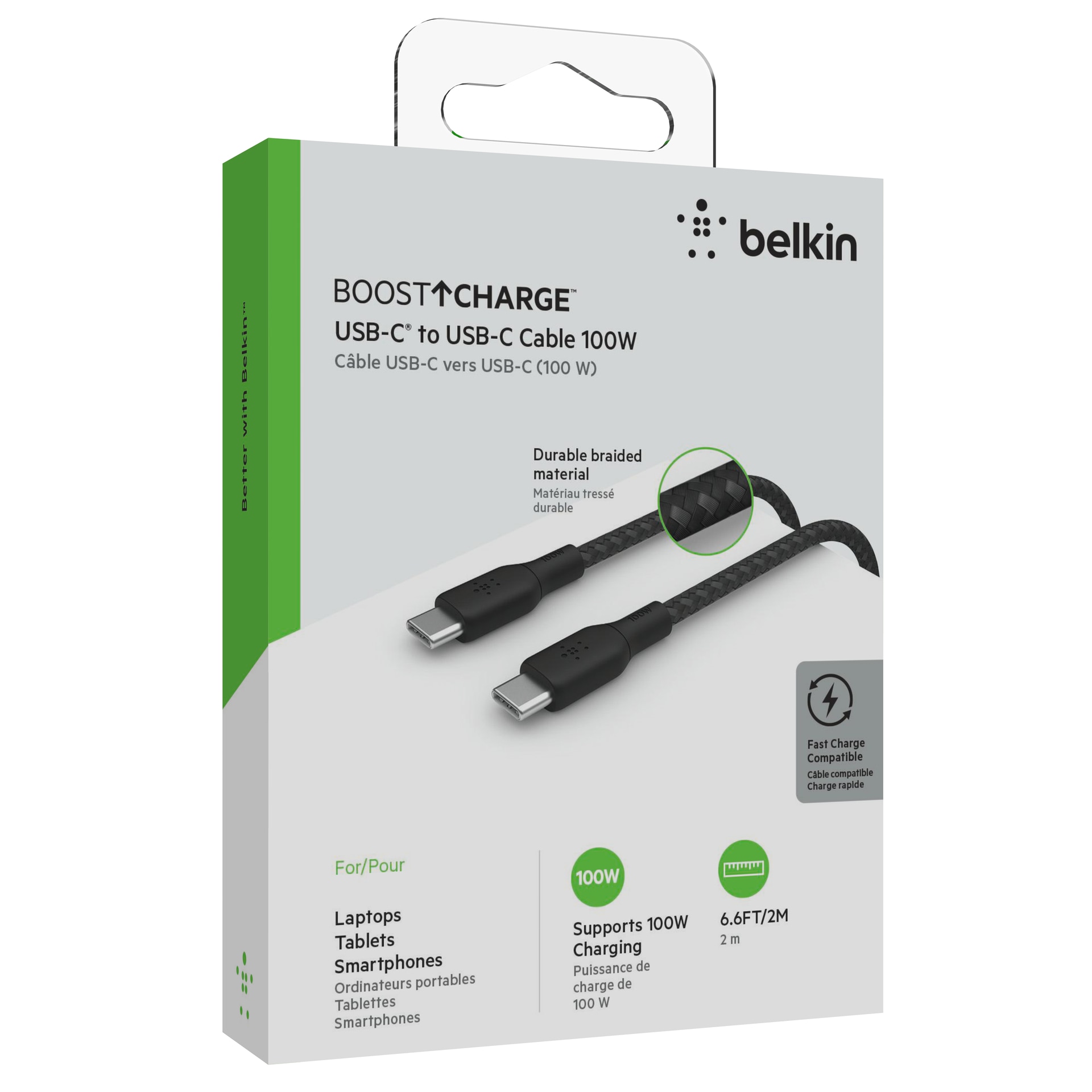 Belkin USB-Kabel »BOOST CHARGE USB-C/USB-C Kabel, bis 100 W, 2m«, USB Typ C-USB Typ C, 200 cm