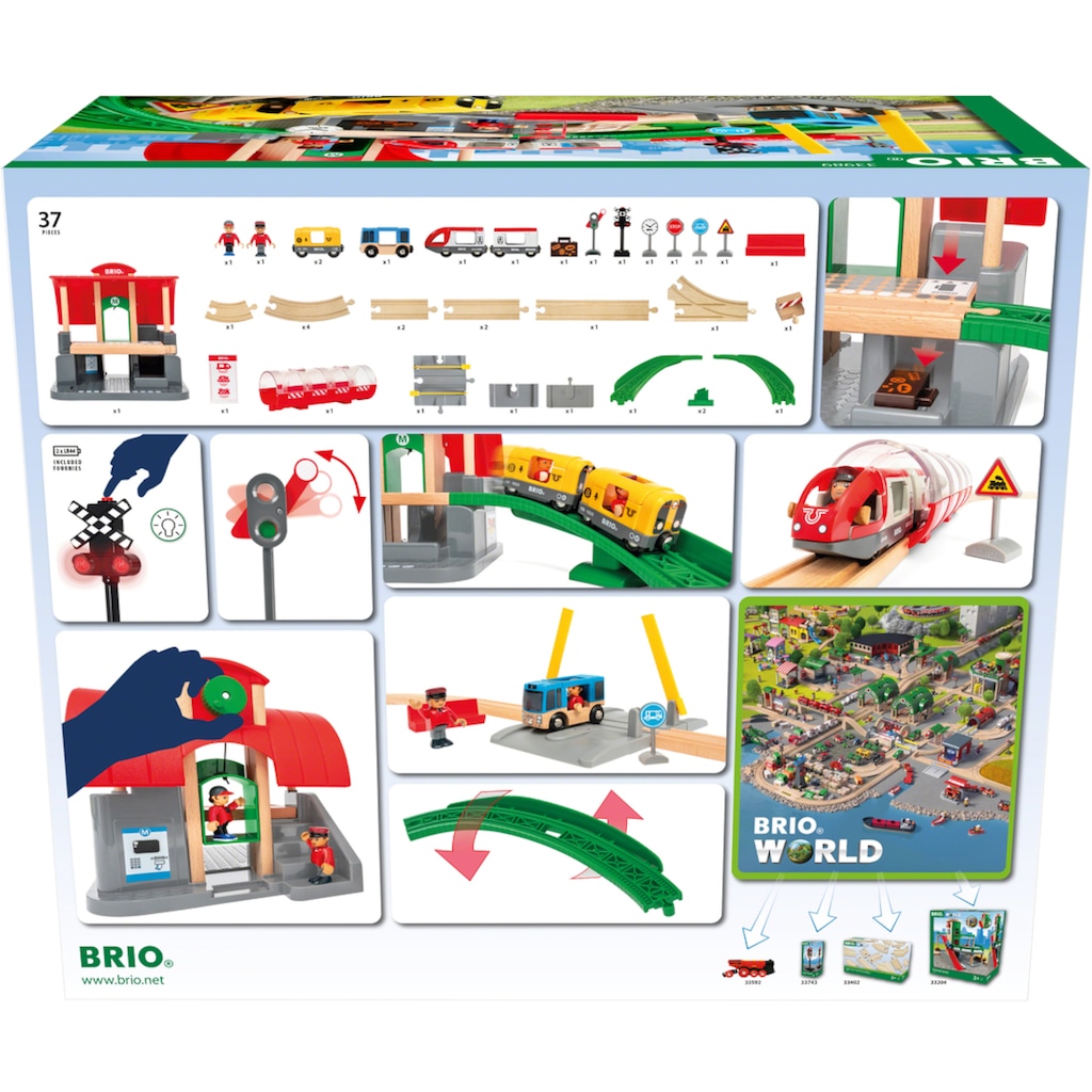 BRIO® Spielzeug-Eisenbahn »BRIO® WORLD, Großes City Bahnhof Set«