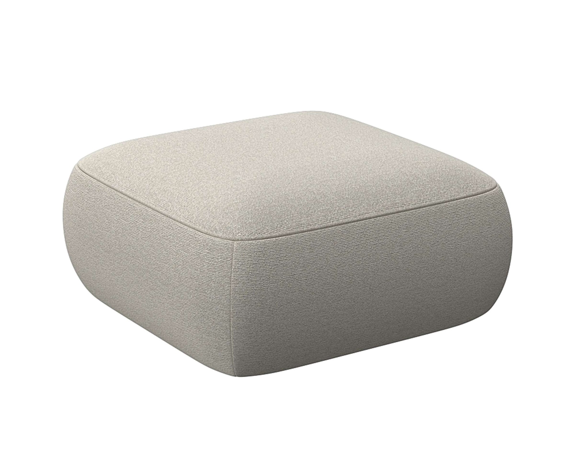 FLEXLUX Pouf »Torino, rund, bodennah, Sitzhocker, Polsterhocker« Modernes, organisches Hocker-Design, Kaltschaum, Wellenunterfederung