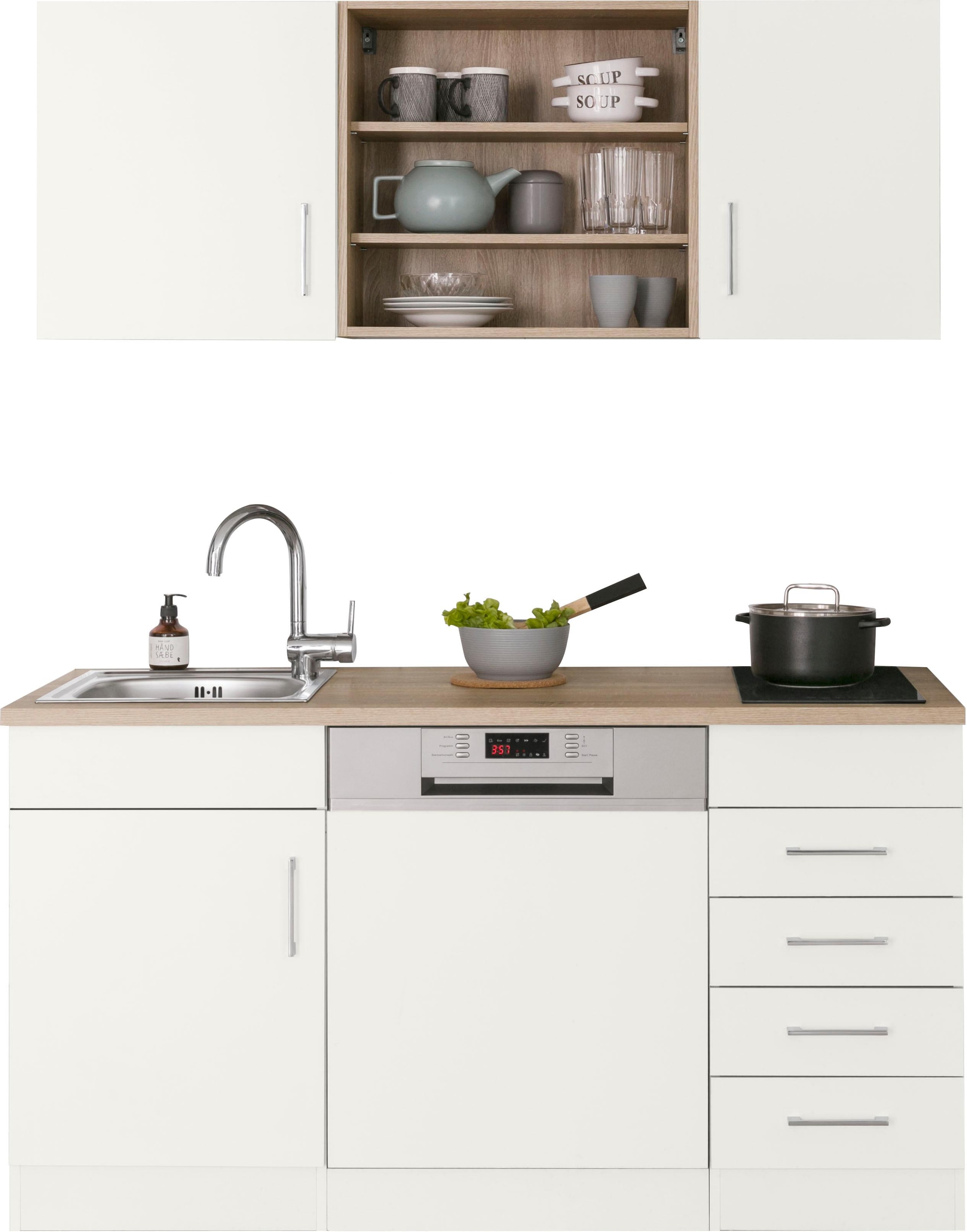 HELD MÖBEL Pantryküche »Mali«, Breite 150 cm, mit E-Geräten
