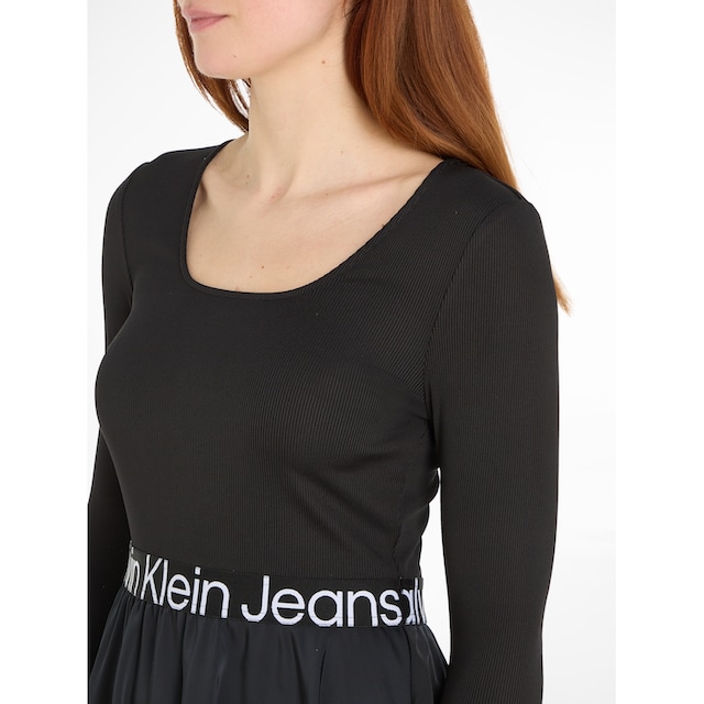 Calvin Klein Jeans Blusenkleid »LOGO ELASTIC LS DRESS« online kaufen