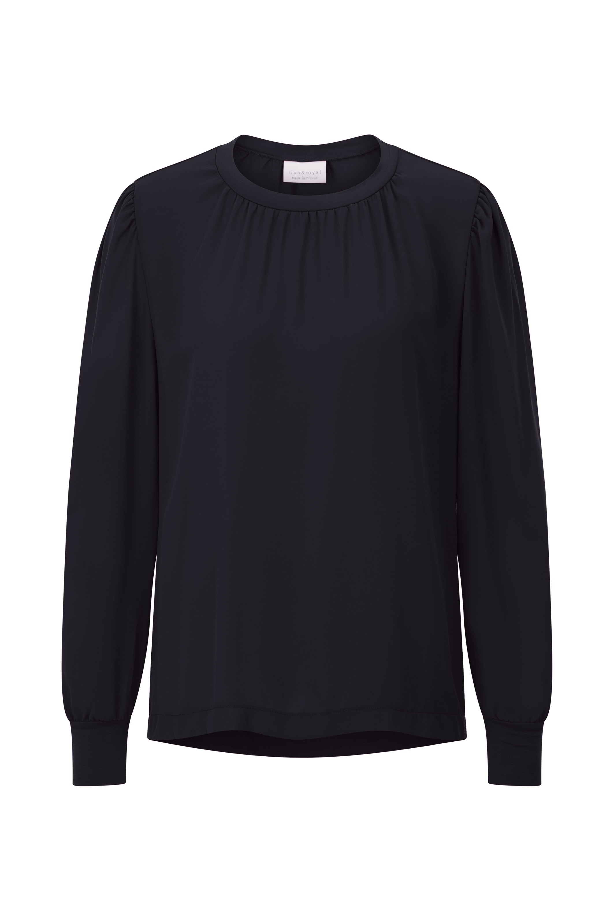 RICHROYAL Langarmbluse Mit Bündchen an den Ärmeln