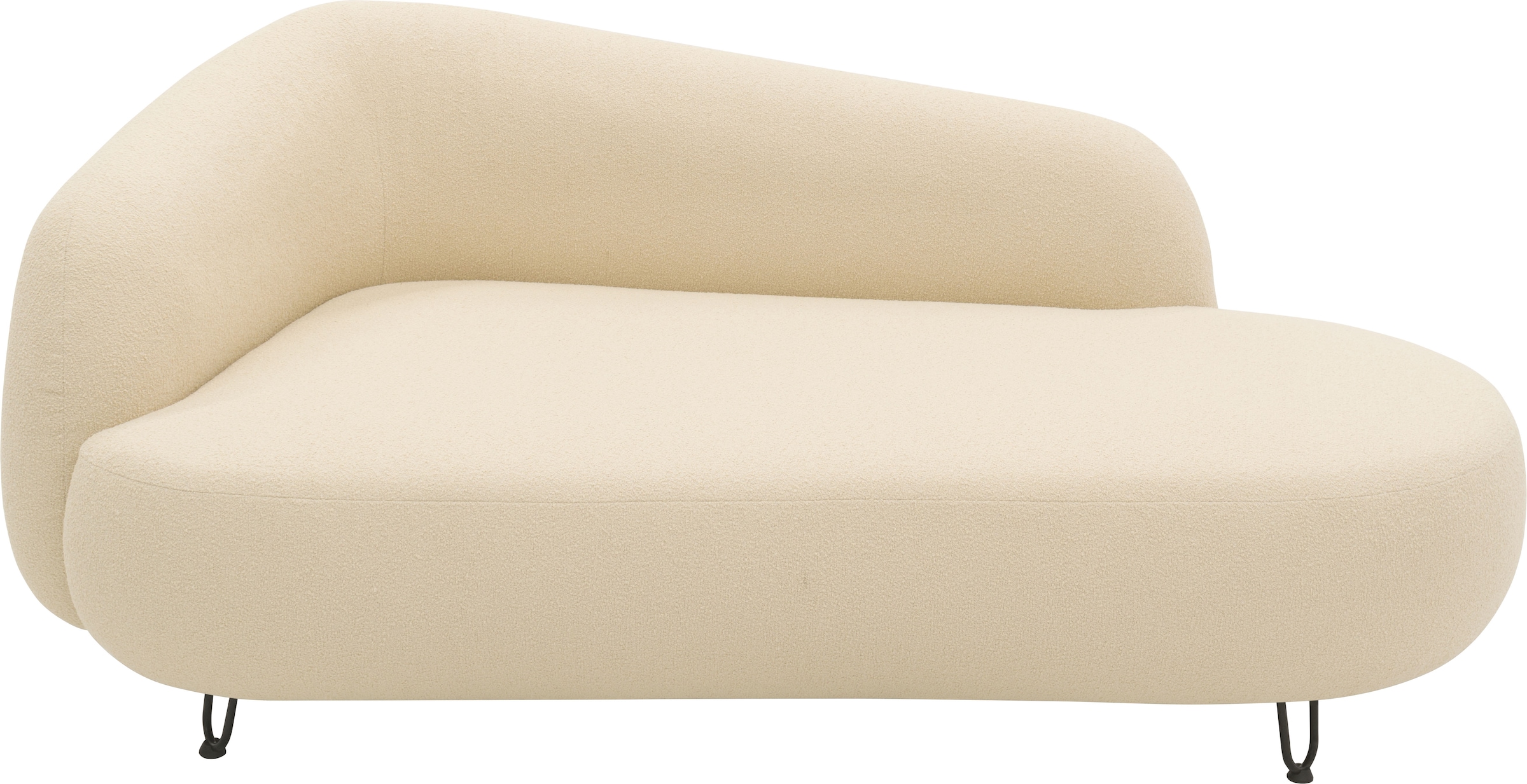 DOMO collection Recamiere »Poika, auch als Sessel und Hocker bestellbar, Bezug Fellimitat«, Formschönes Outdoor-Highlight, ideal für Garten, Balkon, Terrasse