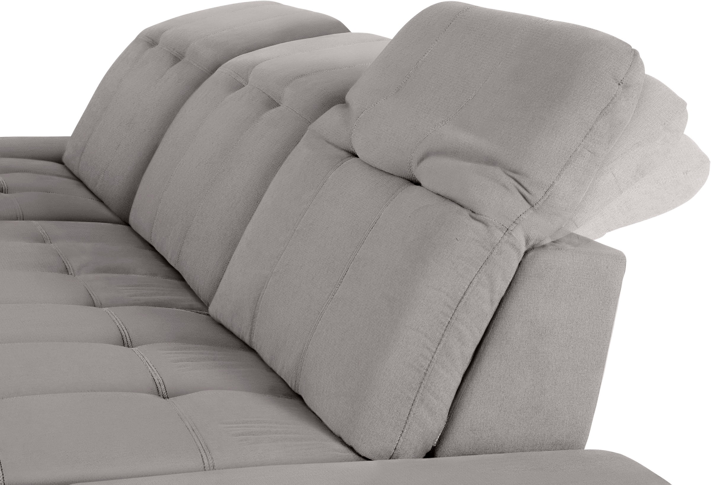 COTTA Ecksofa »Holiday L-Form mit Sitztiefen-, Armteil- und Kopfteilverstellung«, wahlweise mit Bettfunktion & Bettkasten
