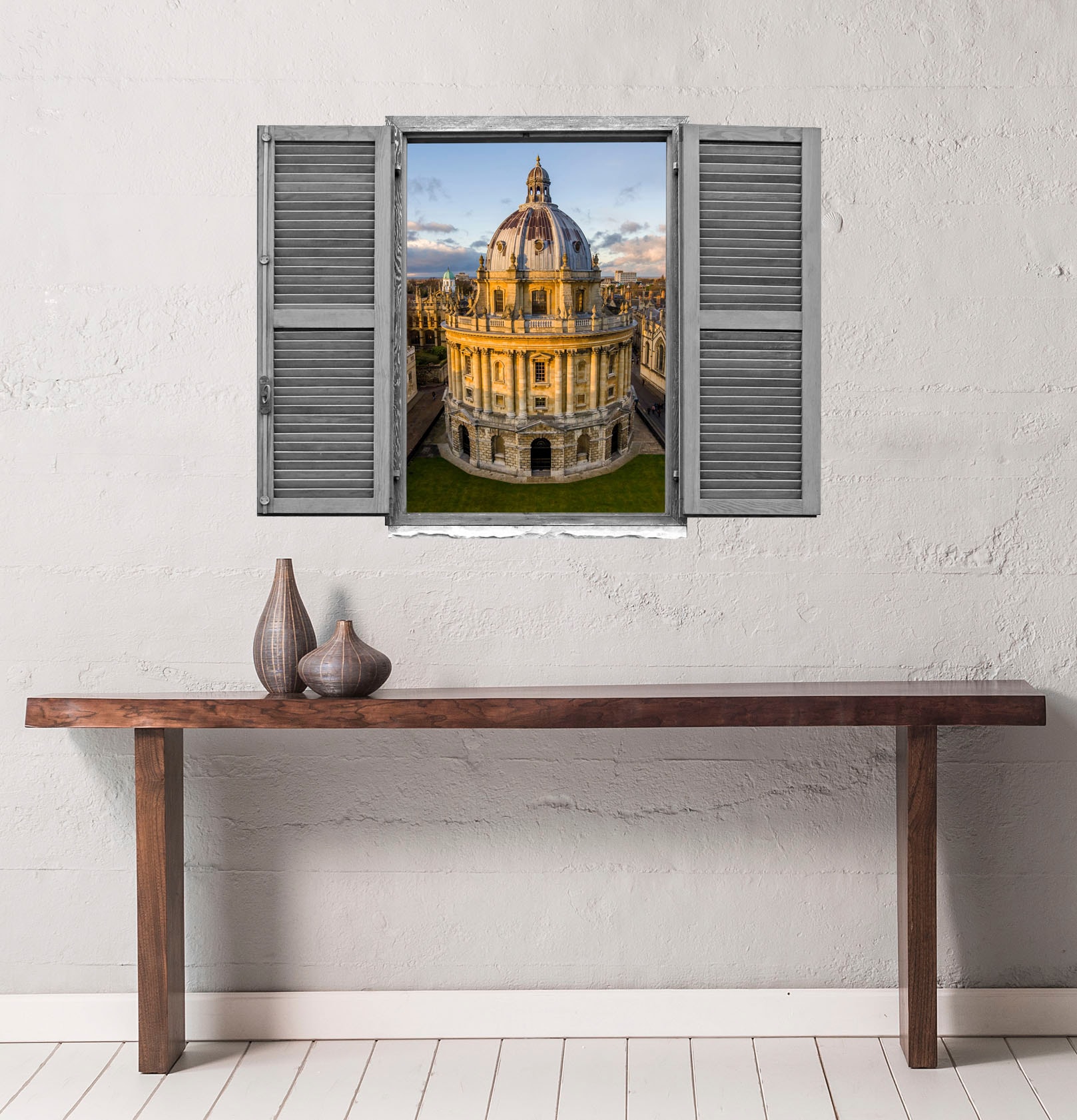 queence Wandtattoo »Palast«, (1 St.), Wandsticker, Wandbild, selbstklebend, 3D, Fenster