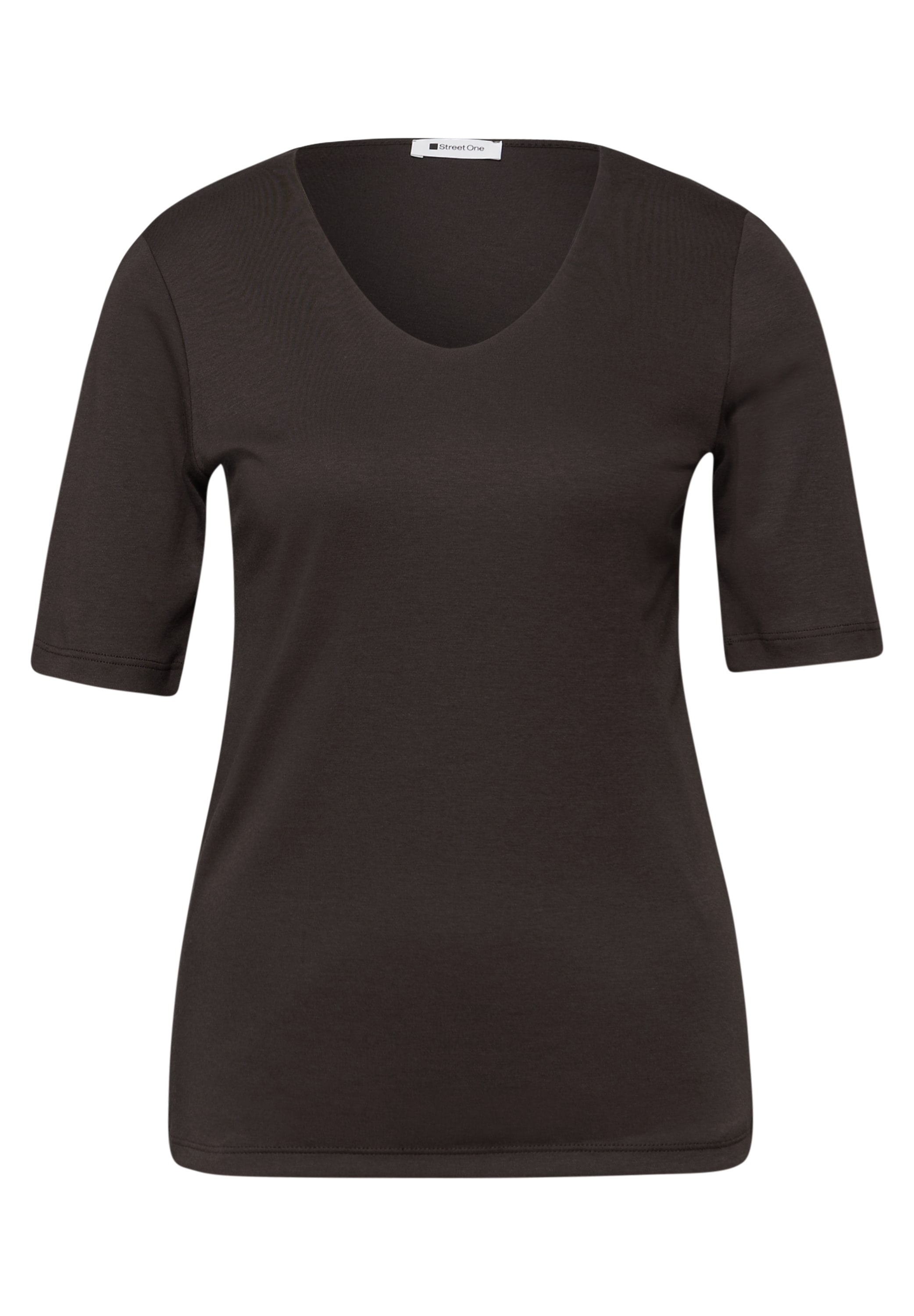 STREET ONE Kurzarmshirt »Style Palmira« mit tiefem Rundhalsausschnitt