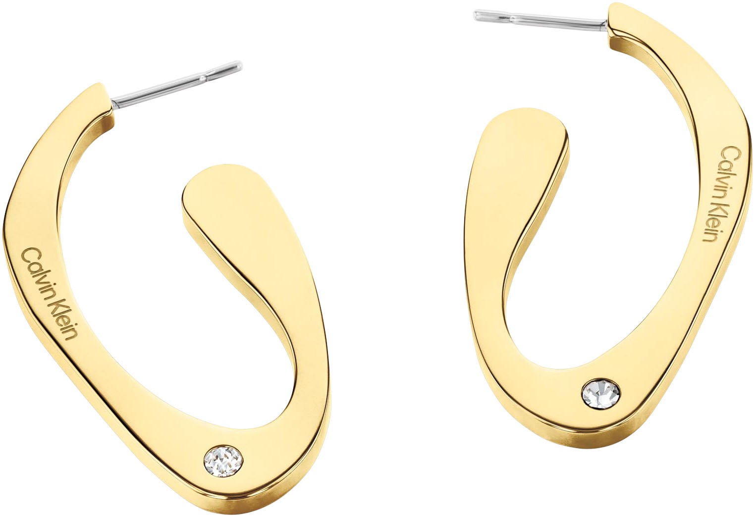 Calvin Klein Paar Creolen »HARMONIOUS CONNECTION, 35000688, 35000689«, mit Glasstein