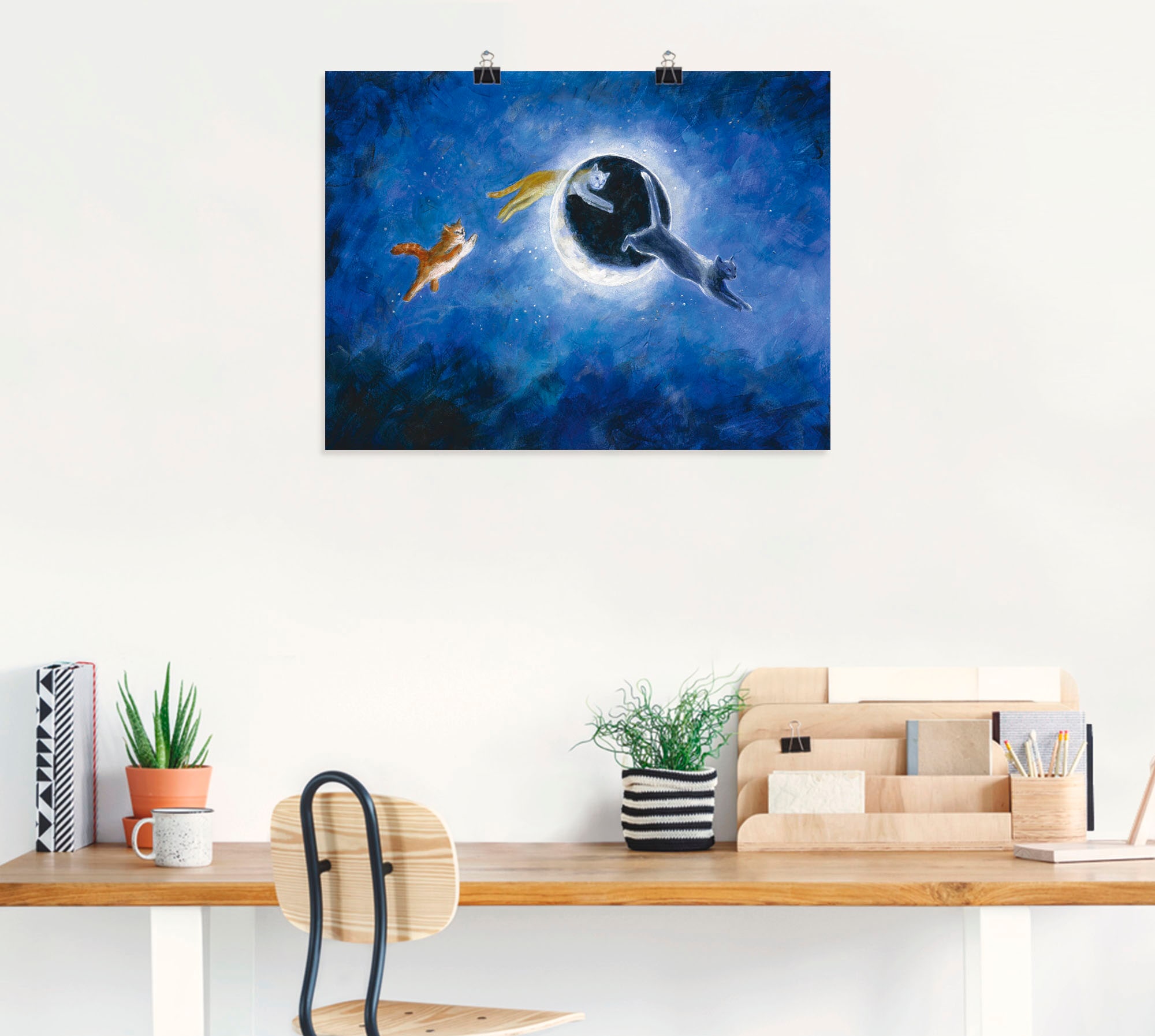 Artland Poster »In der Nacht sind alle Katzen grau« Haustiere 1 Stk. tlg. ohne Rahmen