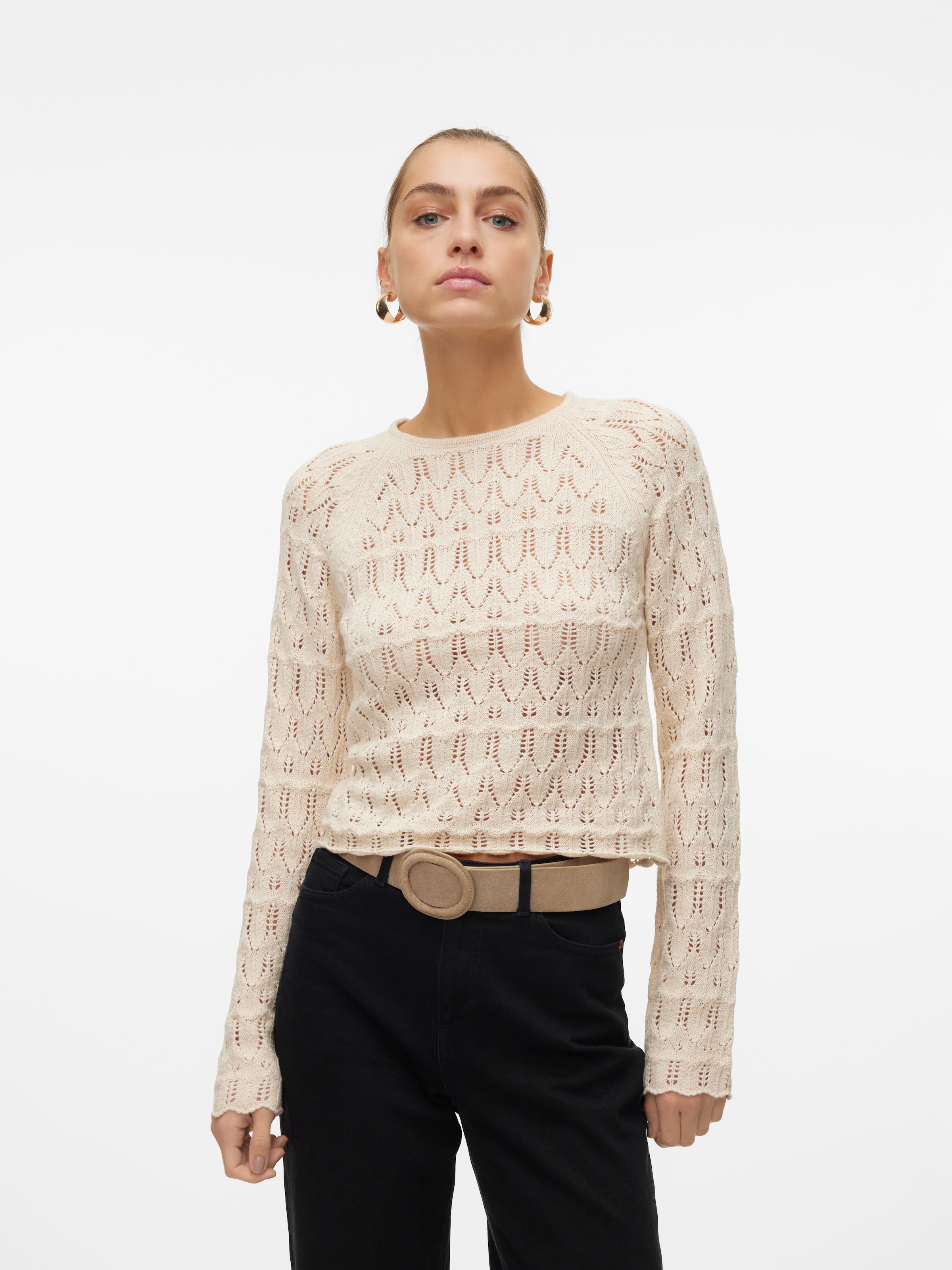 Vero Moda Strickpullover »VMNEWFABIENNE LS O-NECK PULLOVER NOOS«