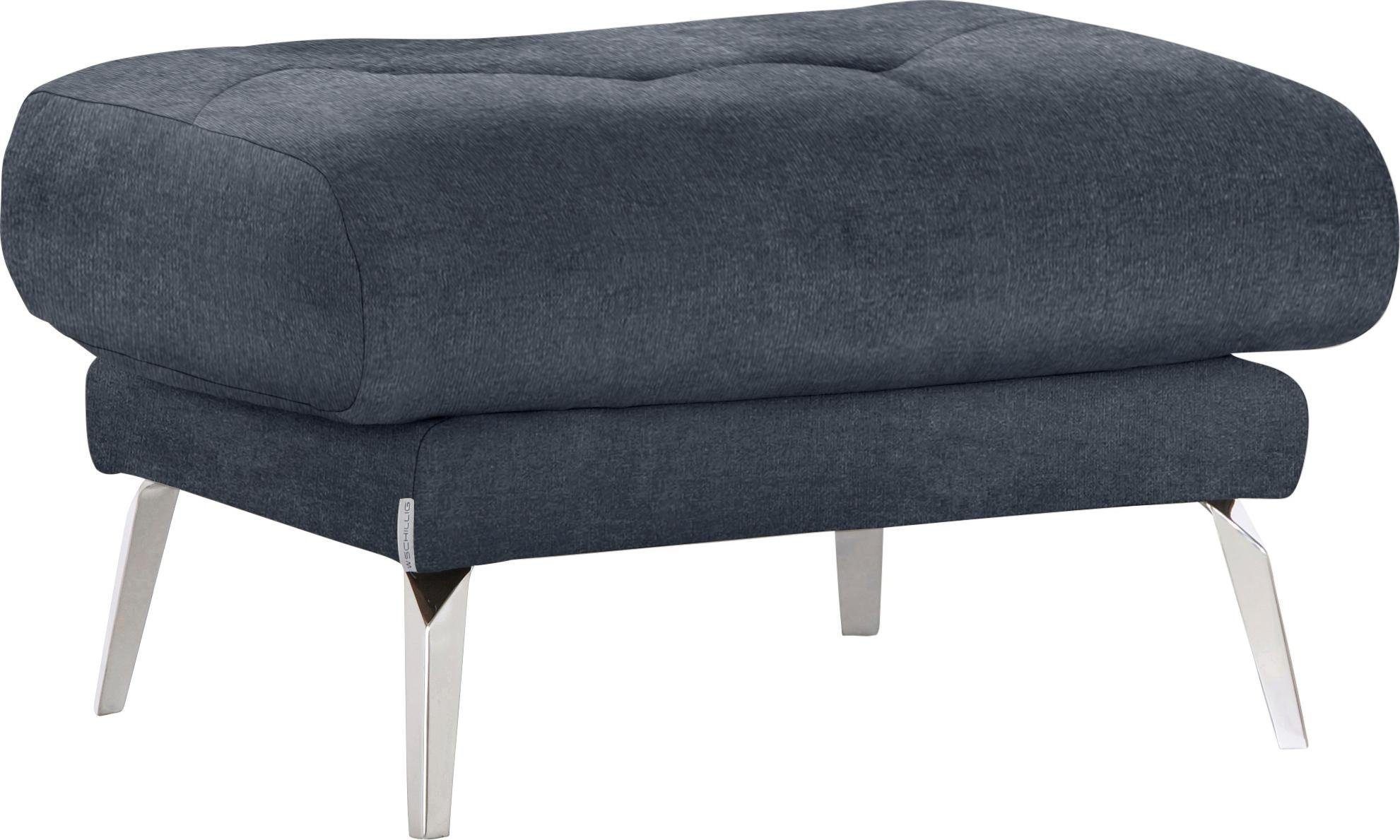 W.SCHILLIG Hocker »softy«, mit dekorativer Heftung im Sitz, Füße Chrom glänzend